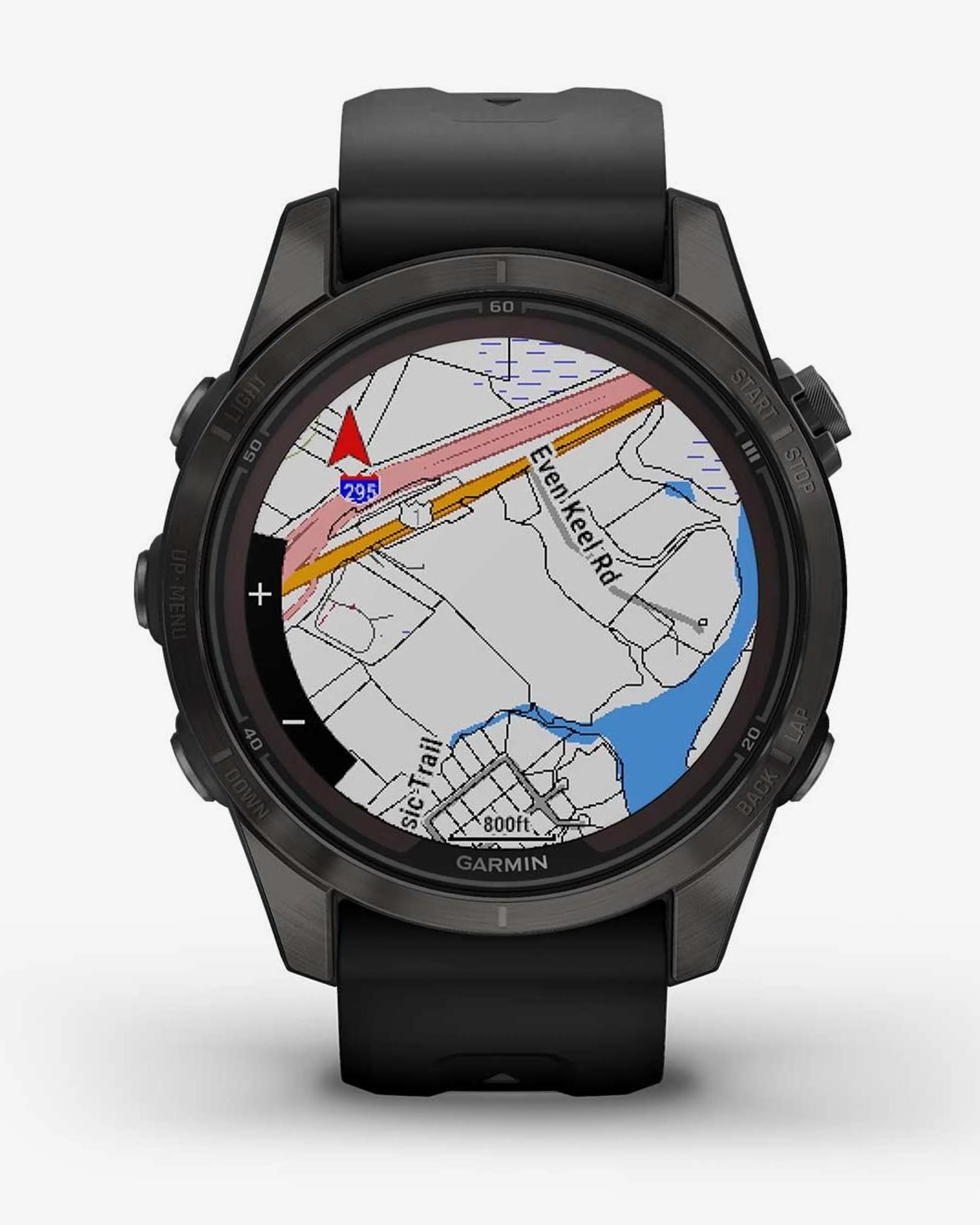 Pulseira Garmin Fenix 7S Pro Sapphire Solar Titanium Carbon Grey Black