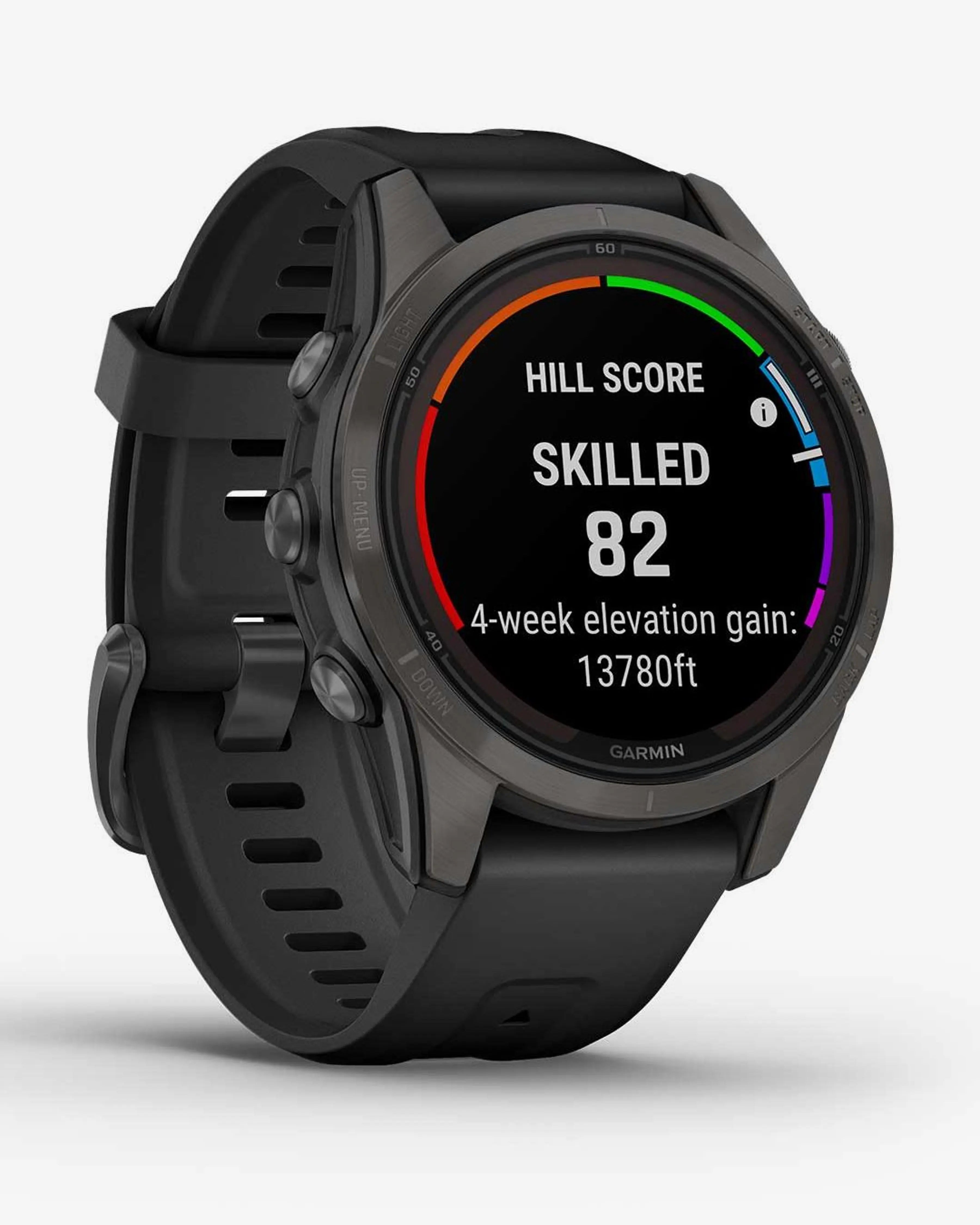 Pulseira Garmin Fenix 7S Pro Sapphire Solar Titanium Carbon Grey Black