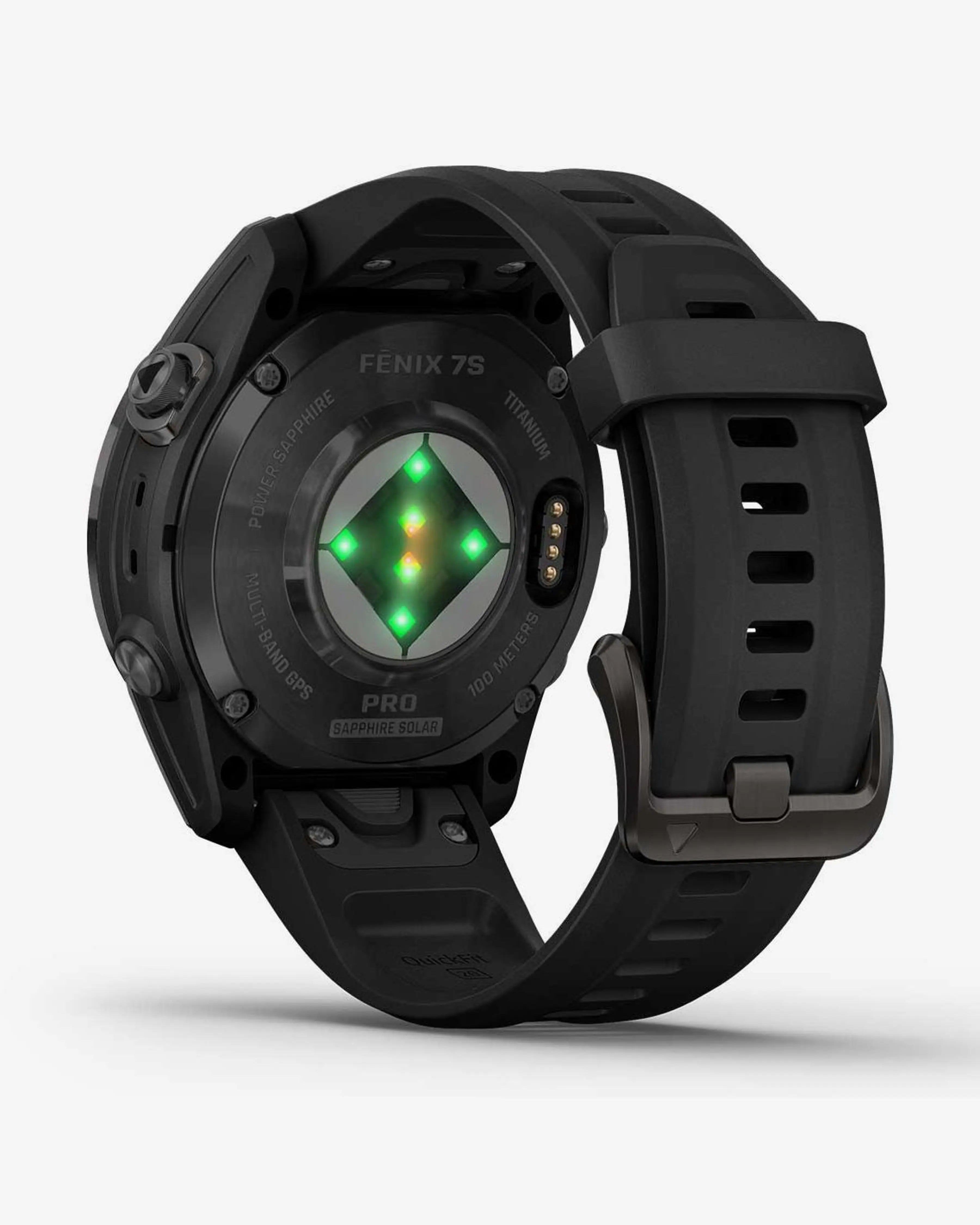 Pulseira Garmin Fenix 7S Pro Sapphire Solar Titanium Carbon Grey Black
