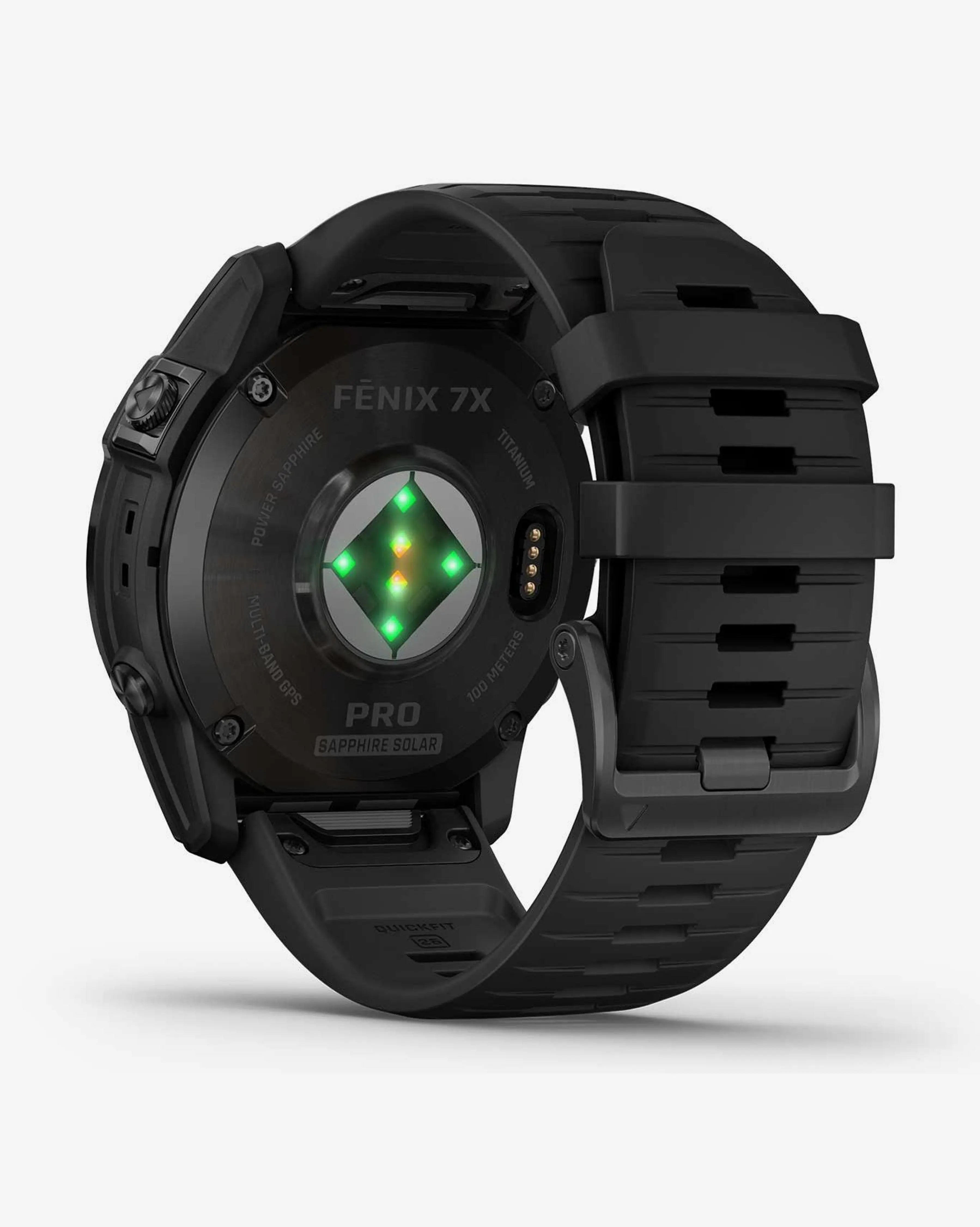 Garmin Fenix 7X Pro Zafiro Solar Titanio gris carbón correa negro