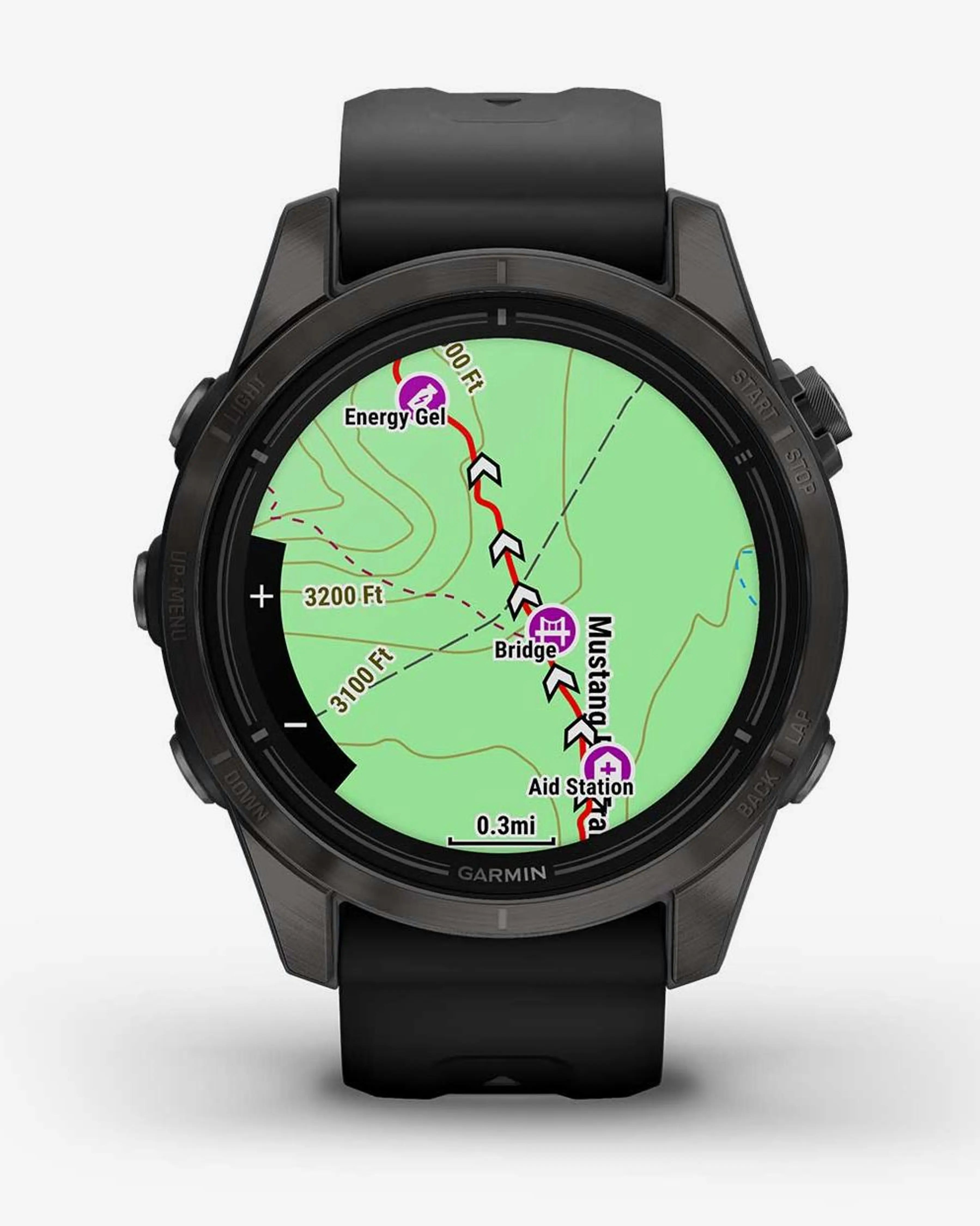 Bracelete Garmin EPIX 2 PRO Sapphire 42mm em titânio DLC cinzento carbono e preto