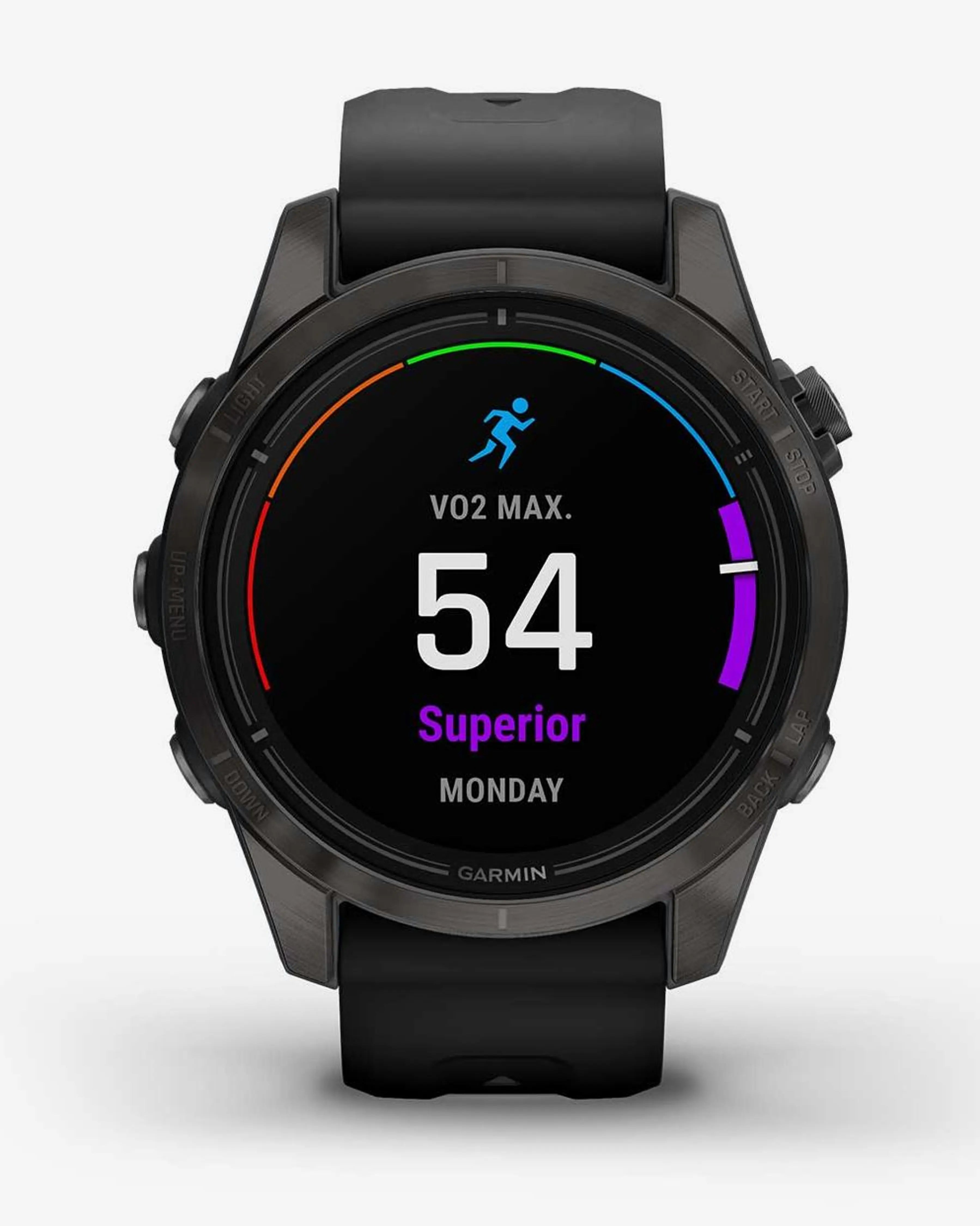 Garmin EPIX 2 PRO Zafiro 42mm Titanio DLC gris carbón correa negro