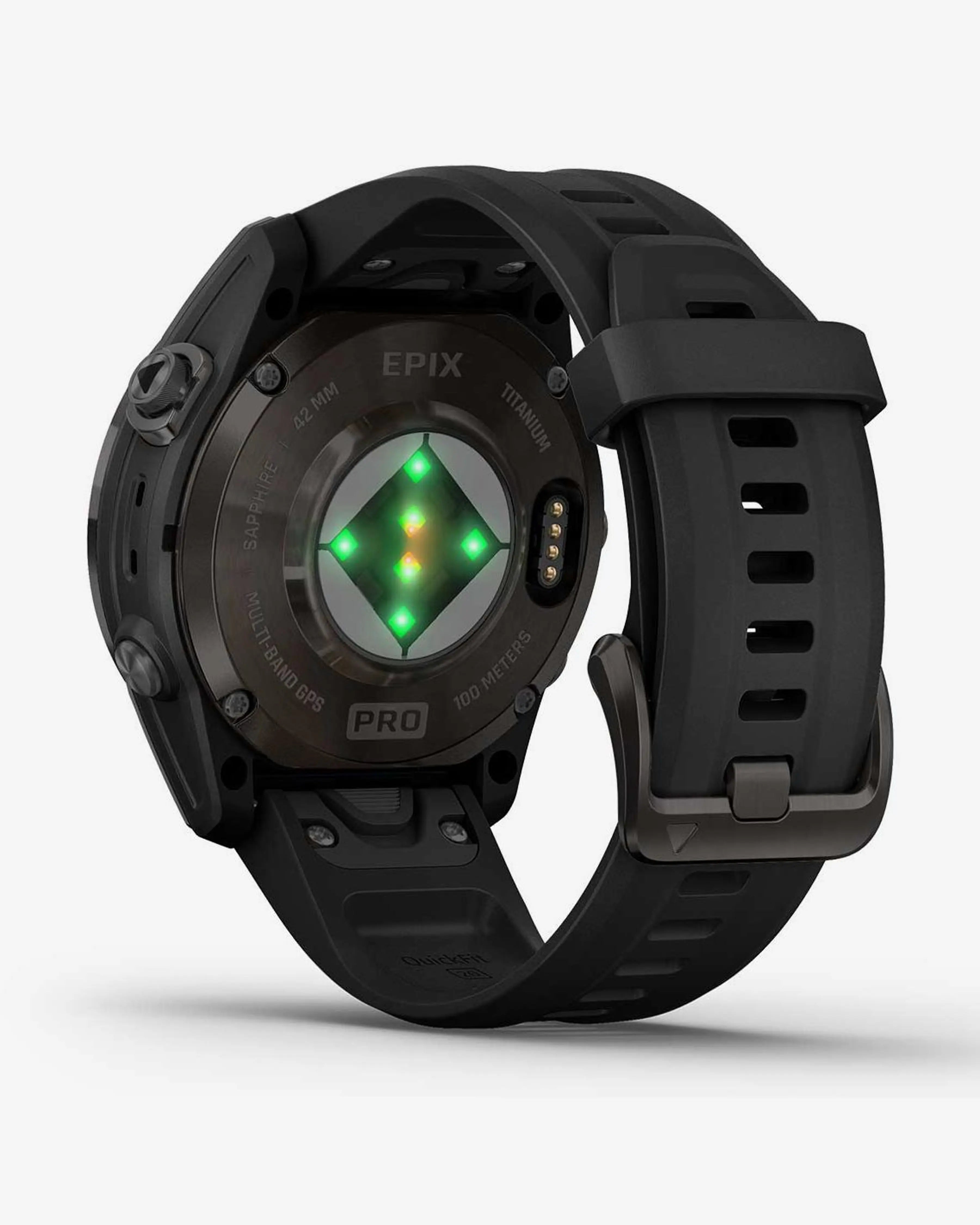 Bracelete Garmin EPIX 2 PRO Sapphire 42mm em titânio DLC cinzento carbono e preto