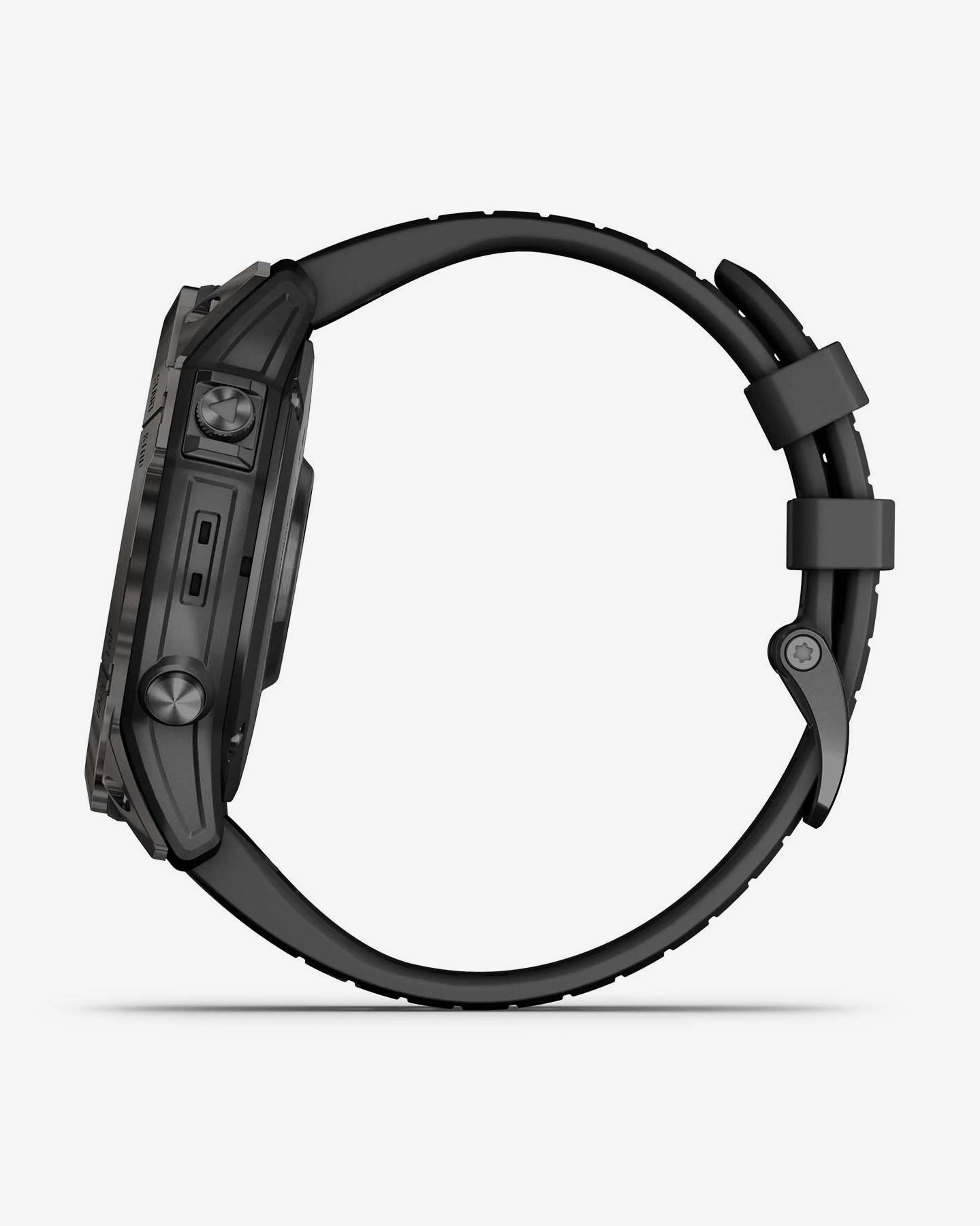 Bracelete Garmin EPIX 2 PRO Sapphire 51 mm em titânio DLC cinzento carbono e preto