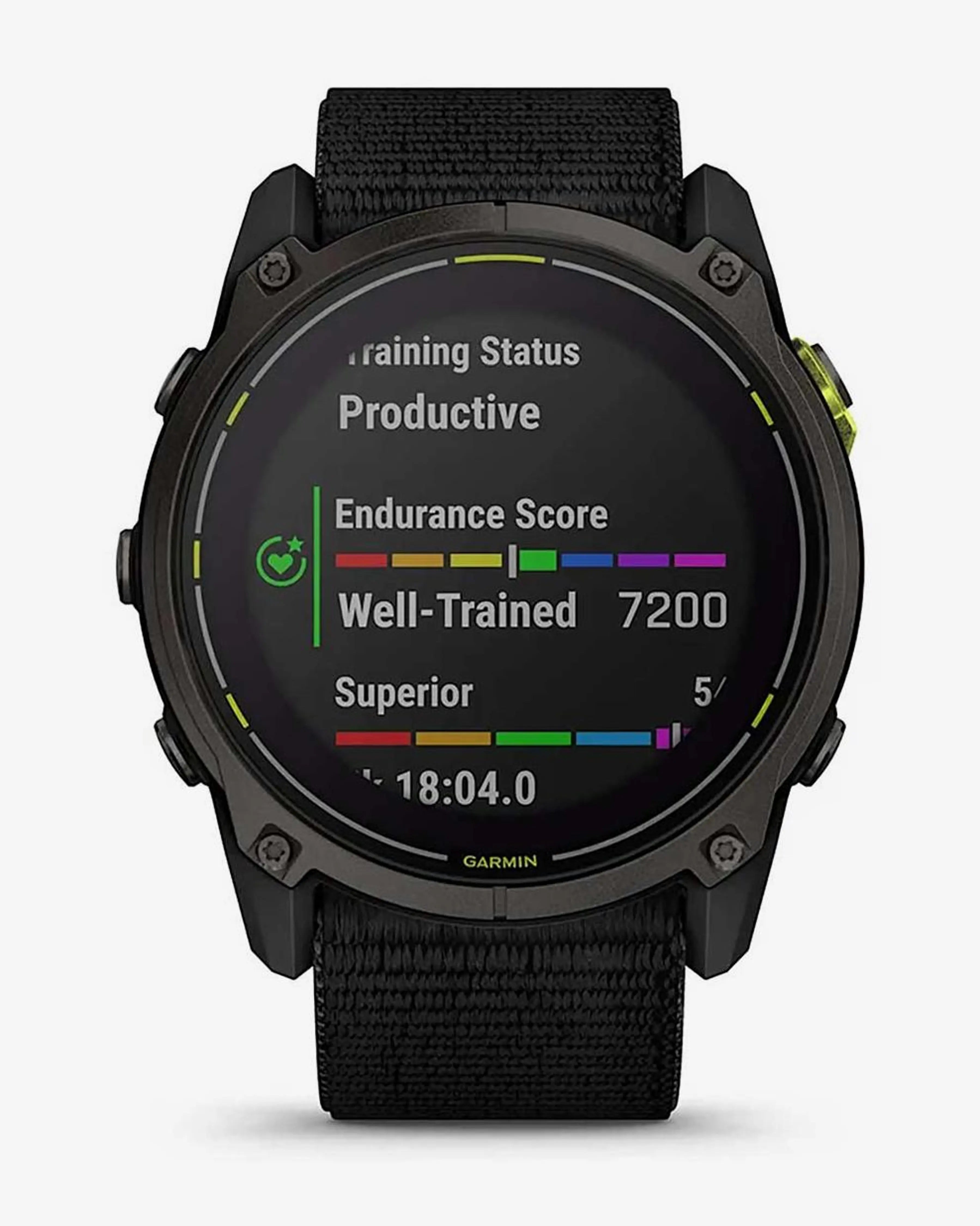 Bracelete Garmin Enduro 3 Sapphire Solar 51 mm em titânio, cinzento carbono e preto.