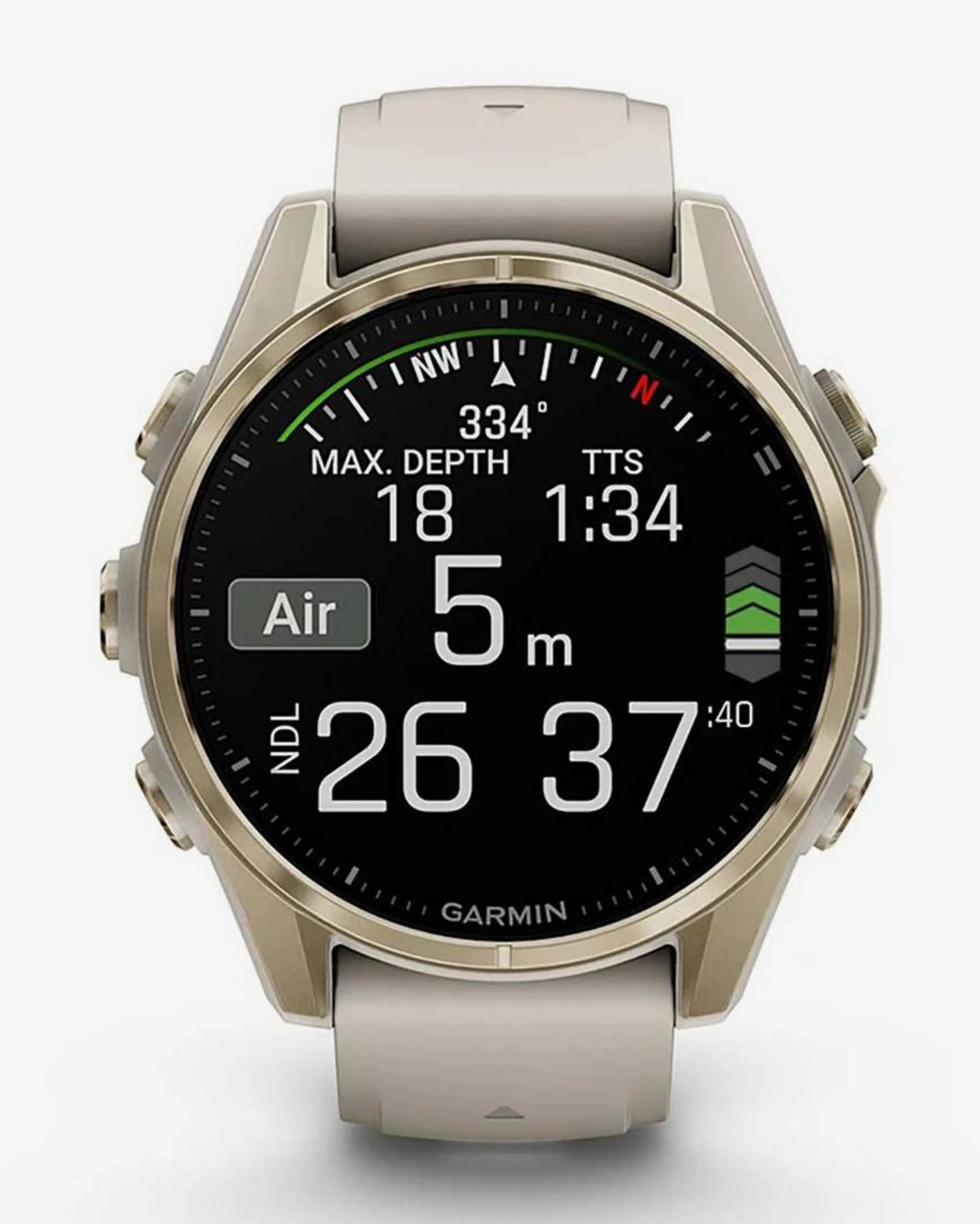 Pulseira bege dourada para Garmin Fenix 8 AMOLED Sapphire 43mm