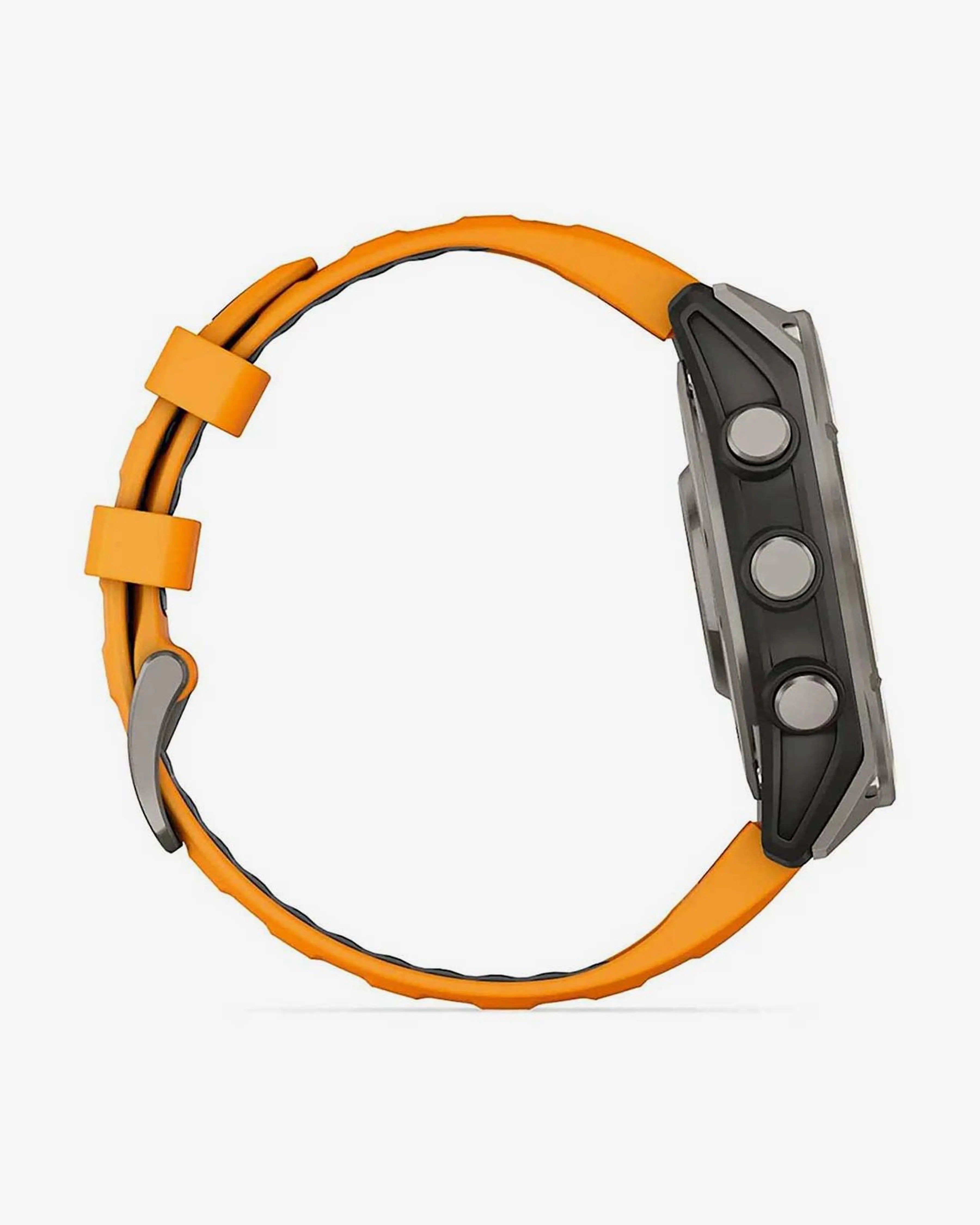 Garmin Fenix 8 AMOLED Zafiro 47 mm Titanio plateado correa naranja