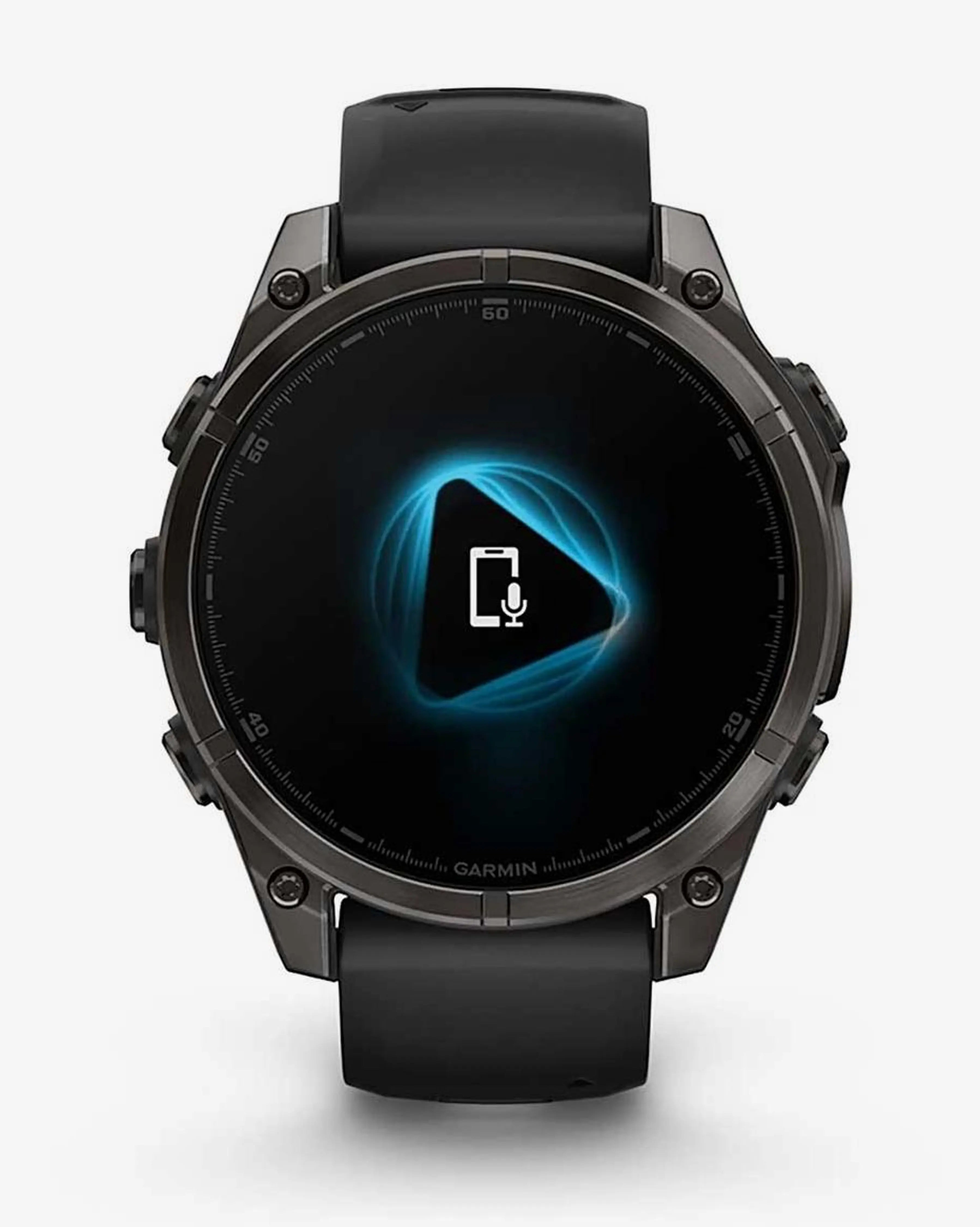 Bracelete preta e titânio com revestimento em cinza carbono para Garmin Fenix 8 AMOLED Sapphire 47mm