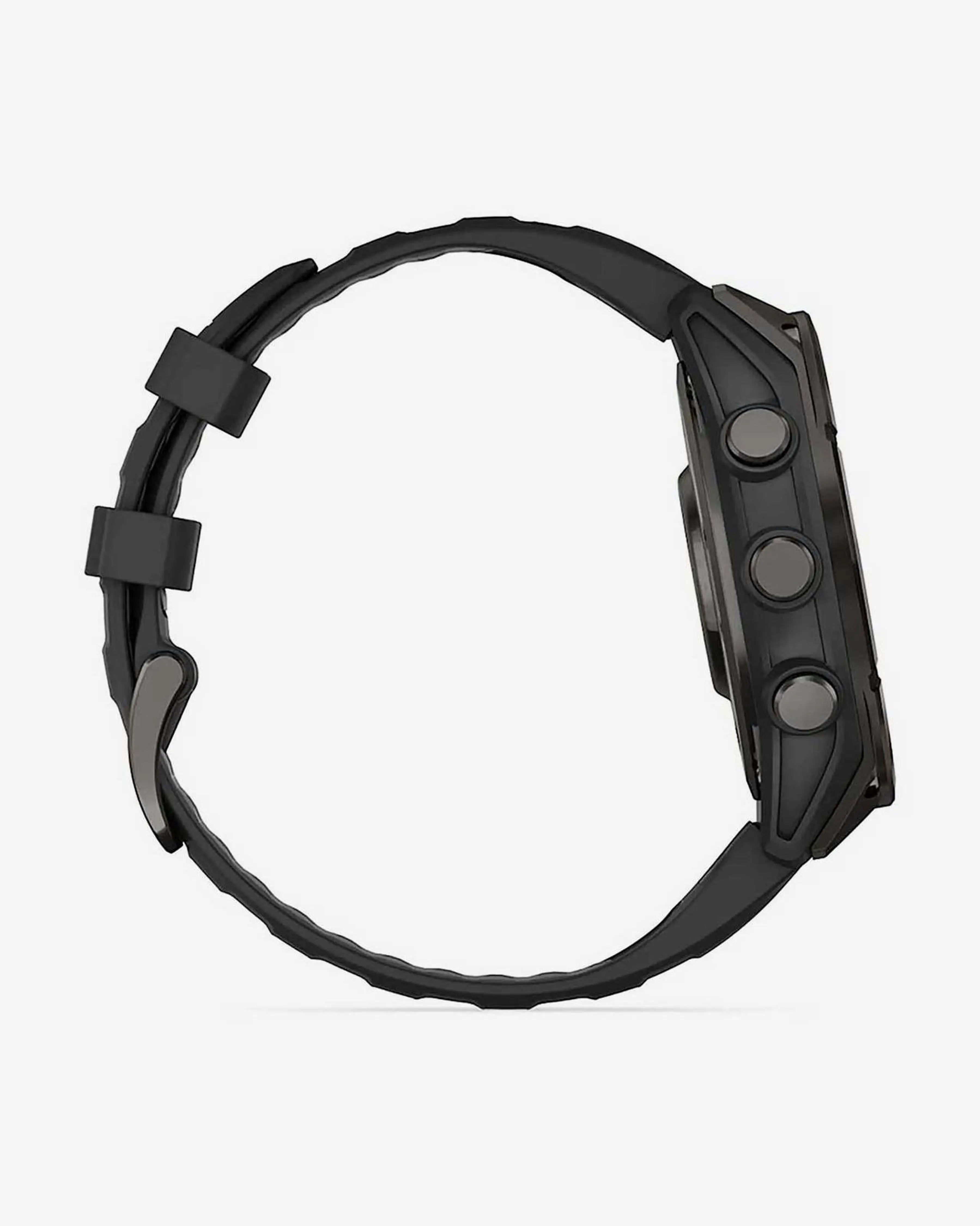 Bracelete preta e titânio com revestimento em cinza carbono para Garmin Fenix 8 AMOLED Sapphire 47mm