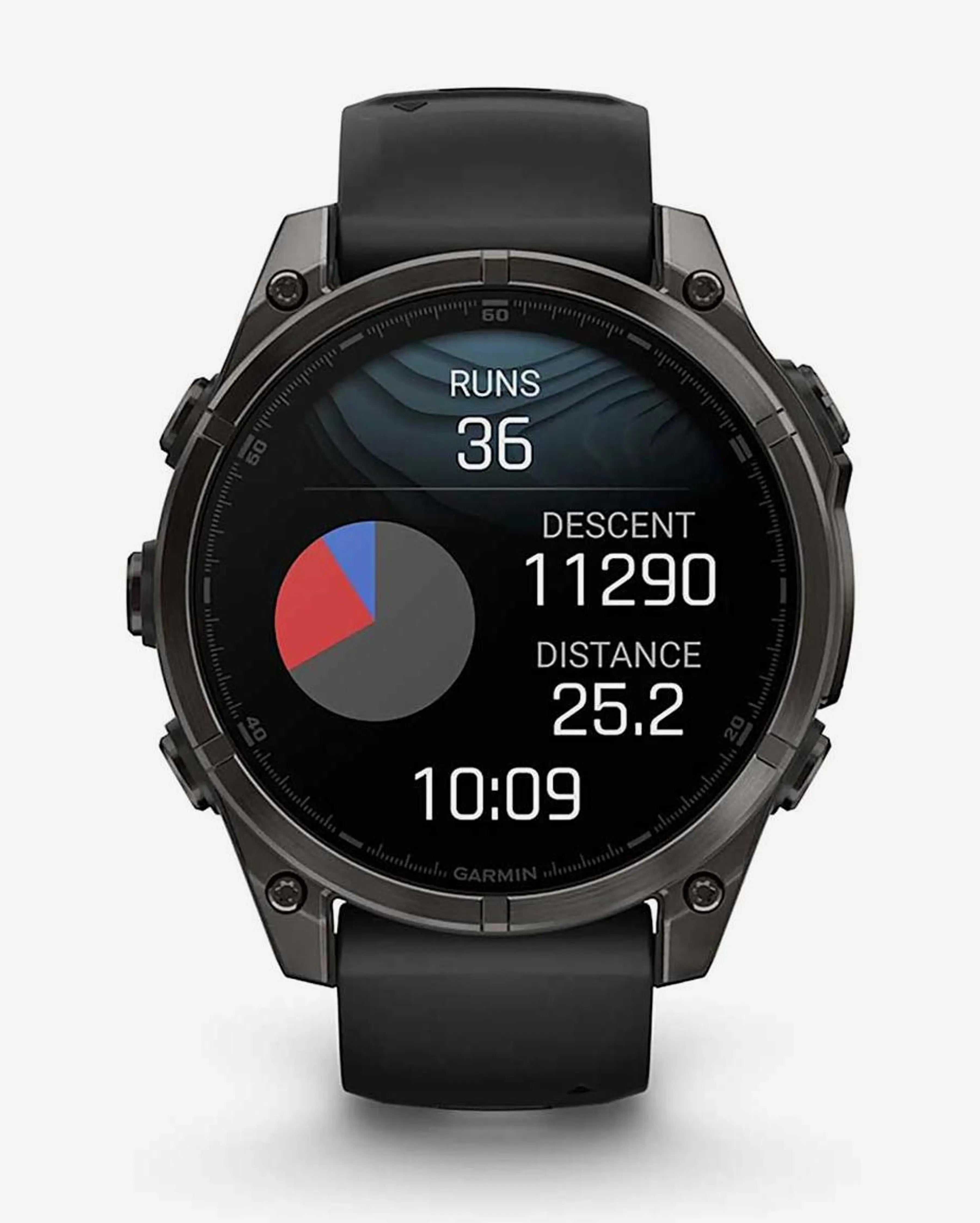 Bracelete preta e titânio com revestimento em cinza carbono para Garmin Fenix 8 AMOLED Sapphire 47mm
