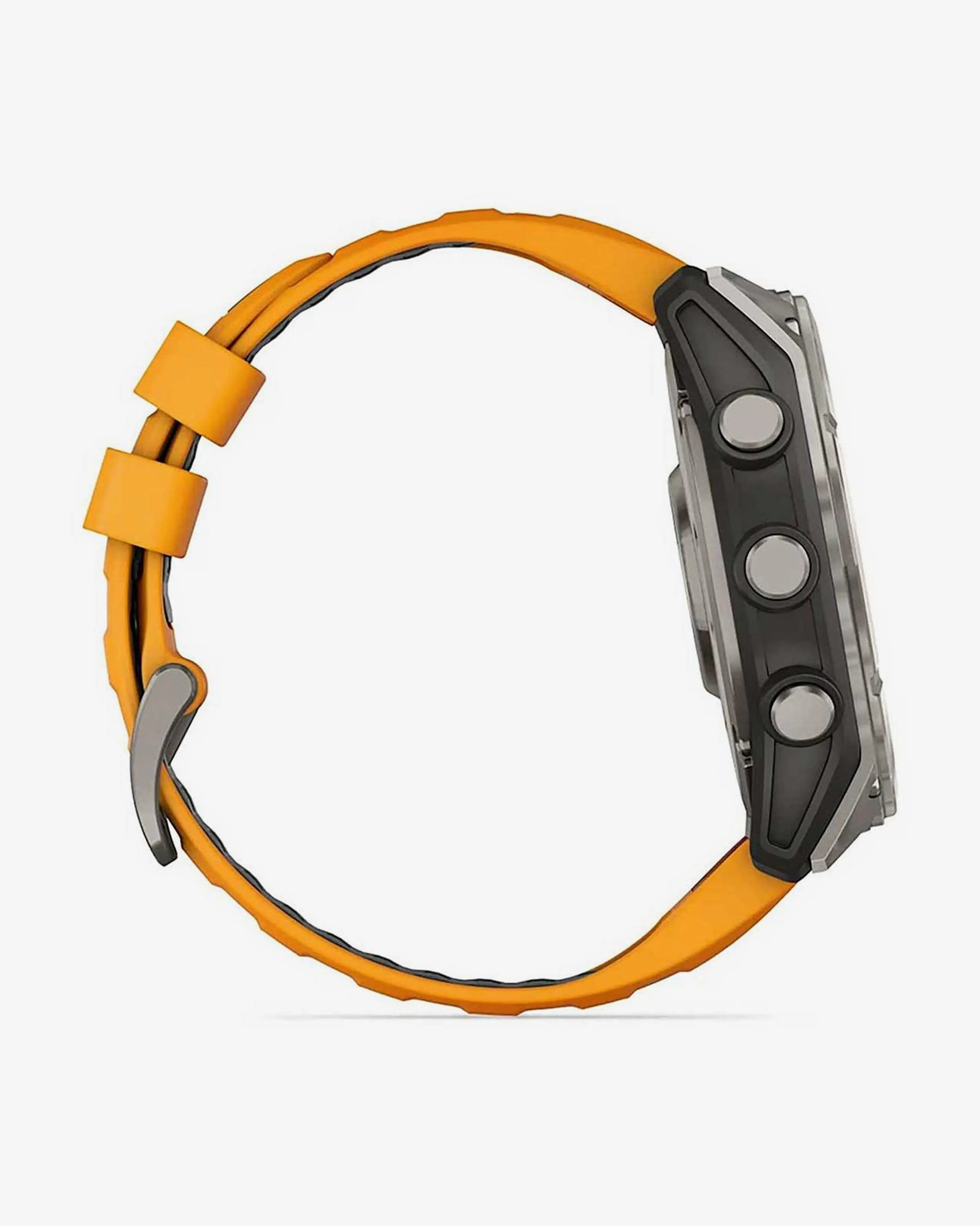 Garmin Fenix 8 AMOLED Sapphire 51mm Titânio Prata Pulseira Laranja
