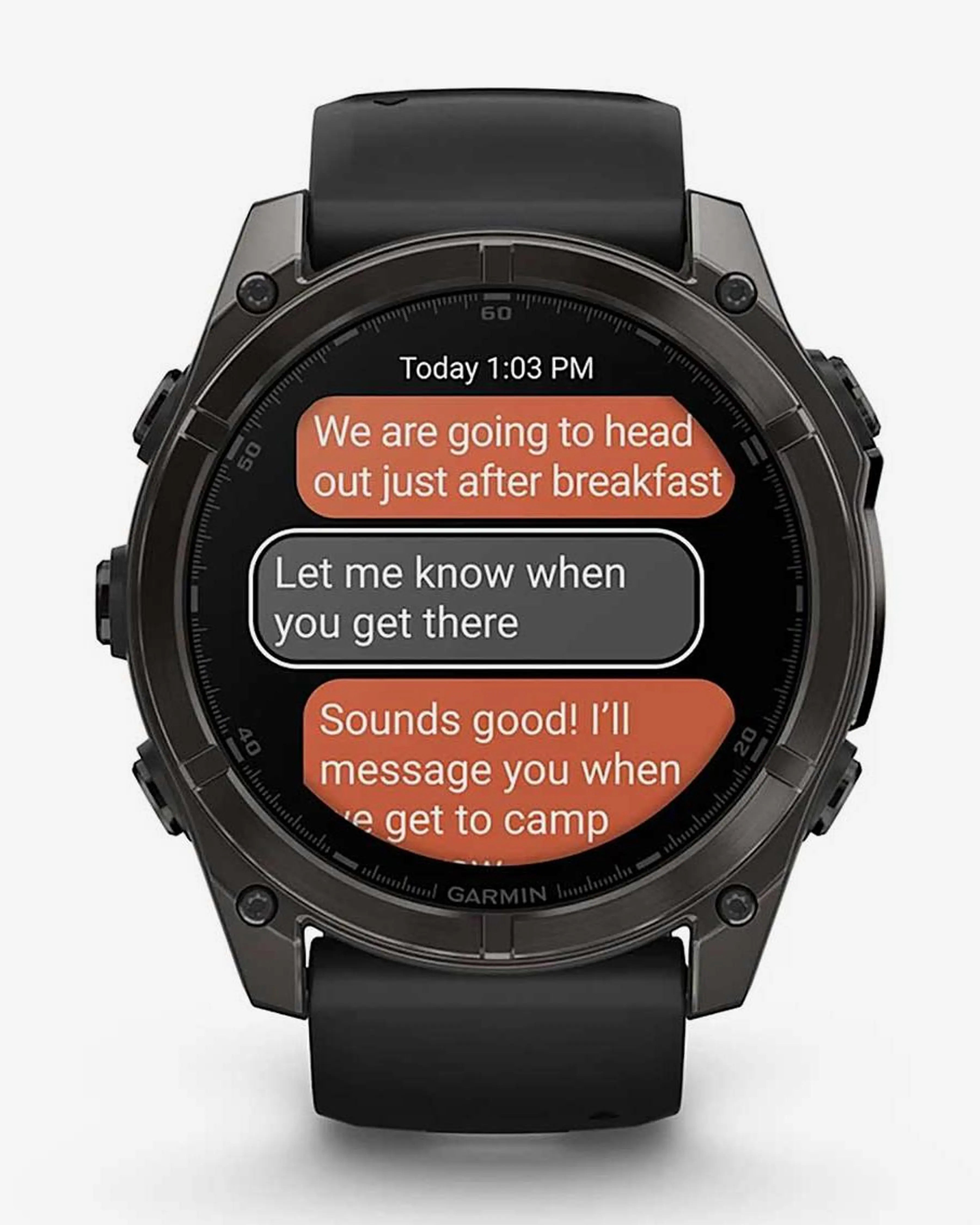 Bracelete Garmin Fenix 8 AMOLED Sapphire 51mm em titânio, cinzento carbono e preto