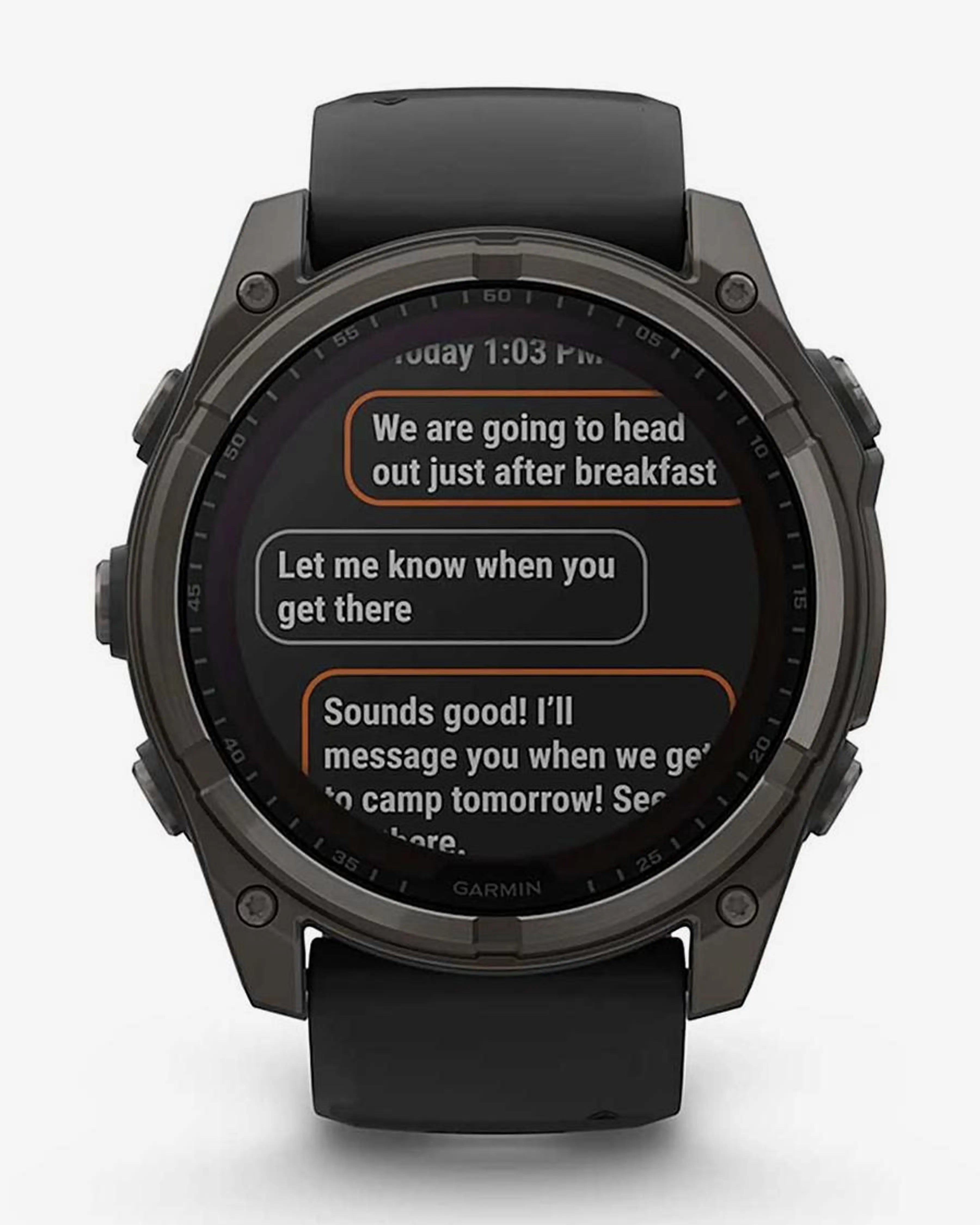 Bracelete Garmin Fenix 8 Sapphire Solar 51mm em titânio, cinzento carbono e preto