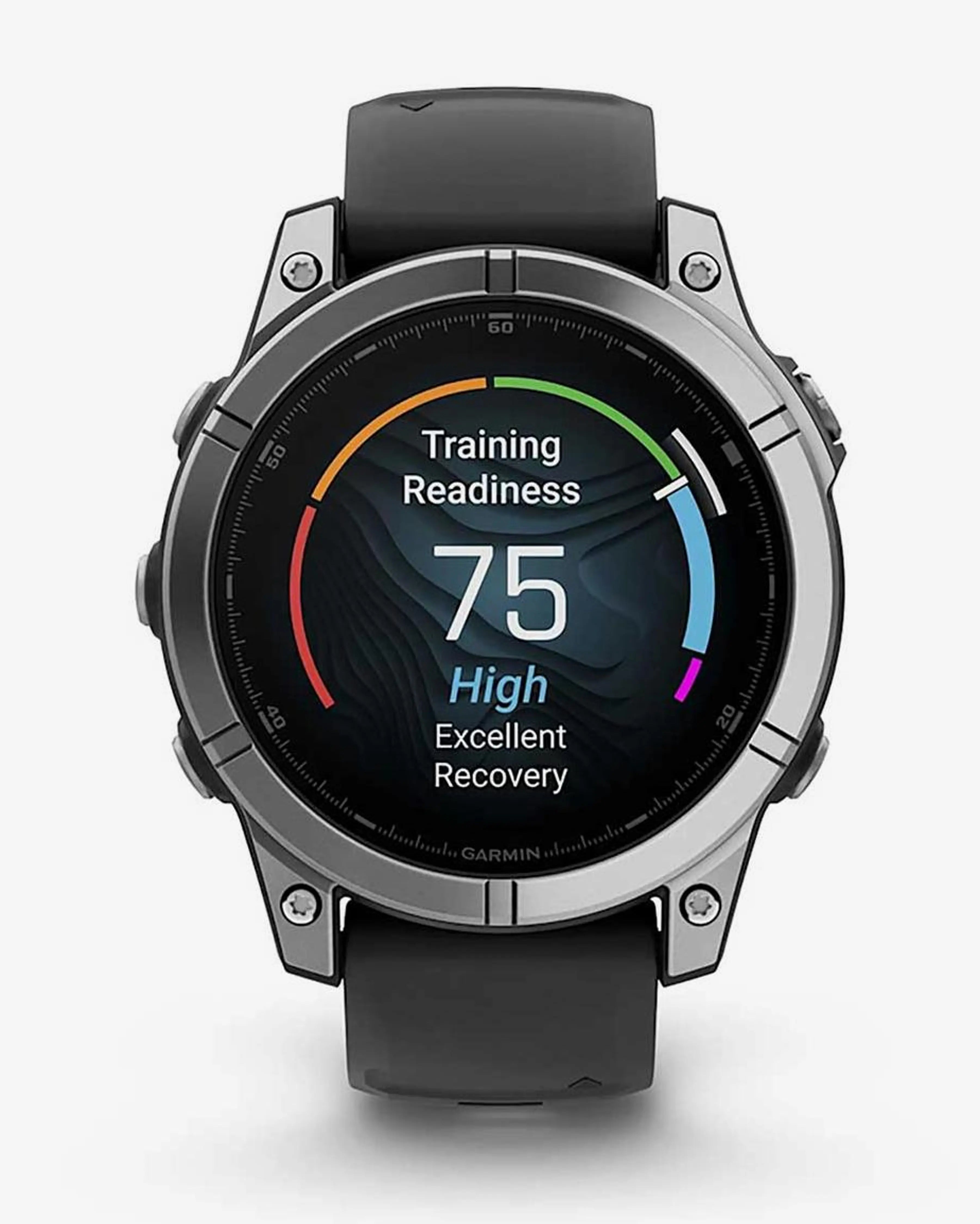 Garmin Fenix E Stainless Steel 47 mm gris correa negro