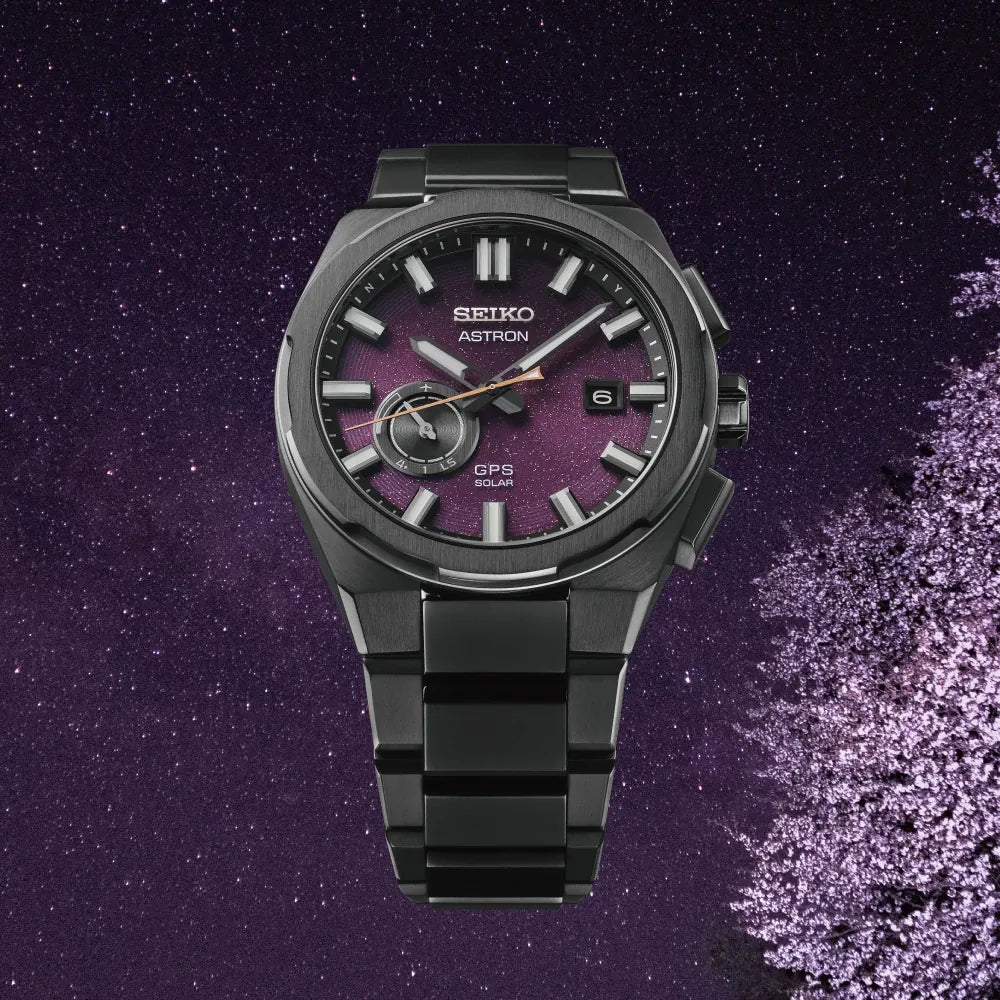 Relógio Seiko Astron SSJ029J1 Astron 'Yozakura' - Flor de Cerejeira à Noite