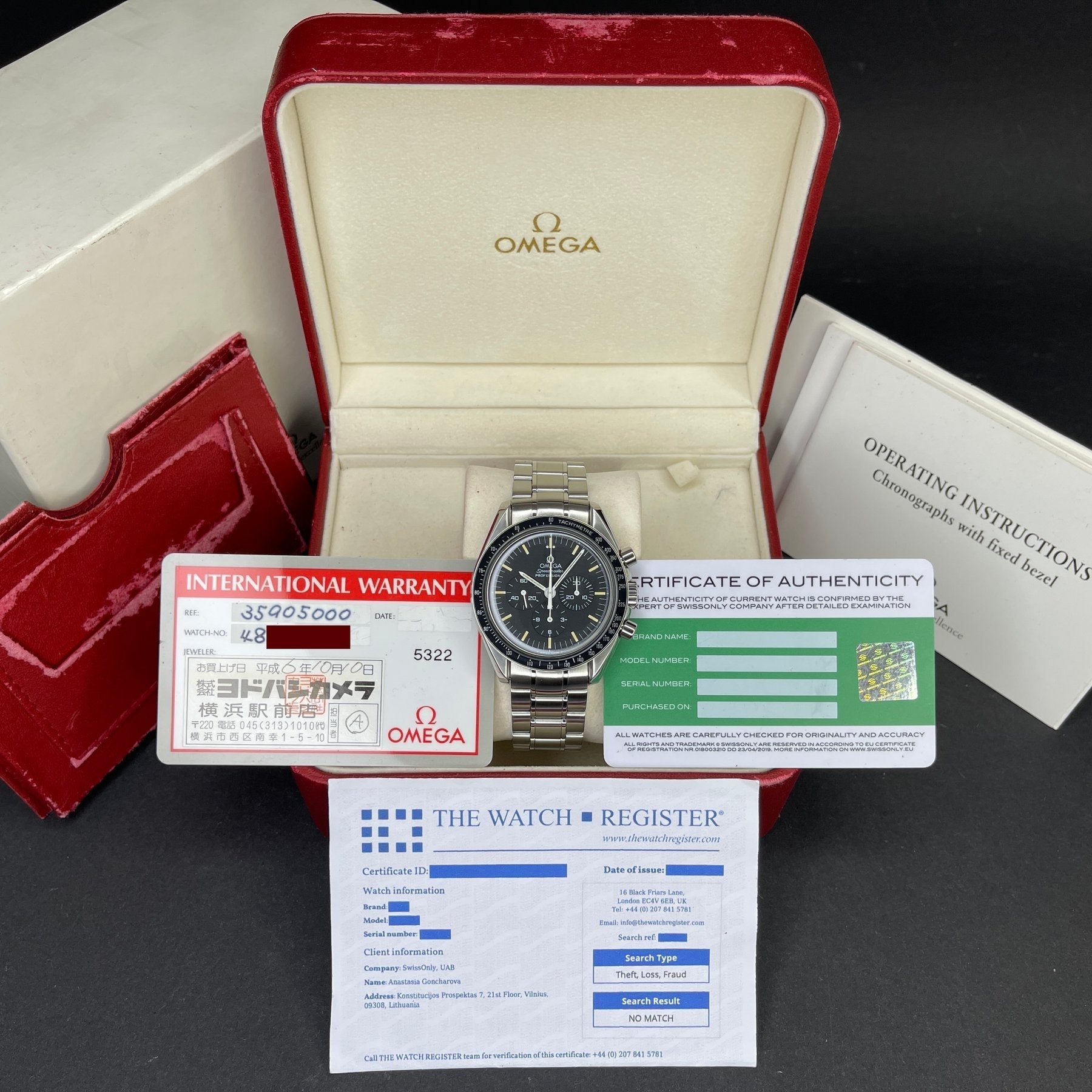 Omega - Speedmaster Professional - 3590.50 - Homem - 1980-1989 