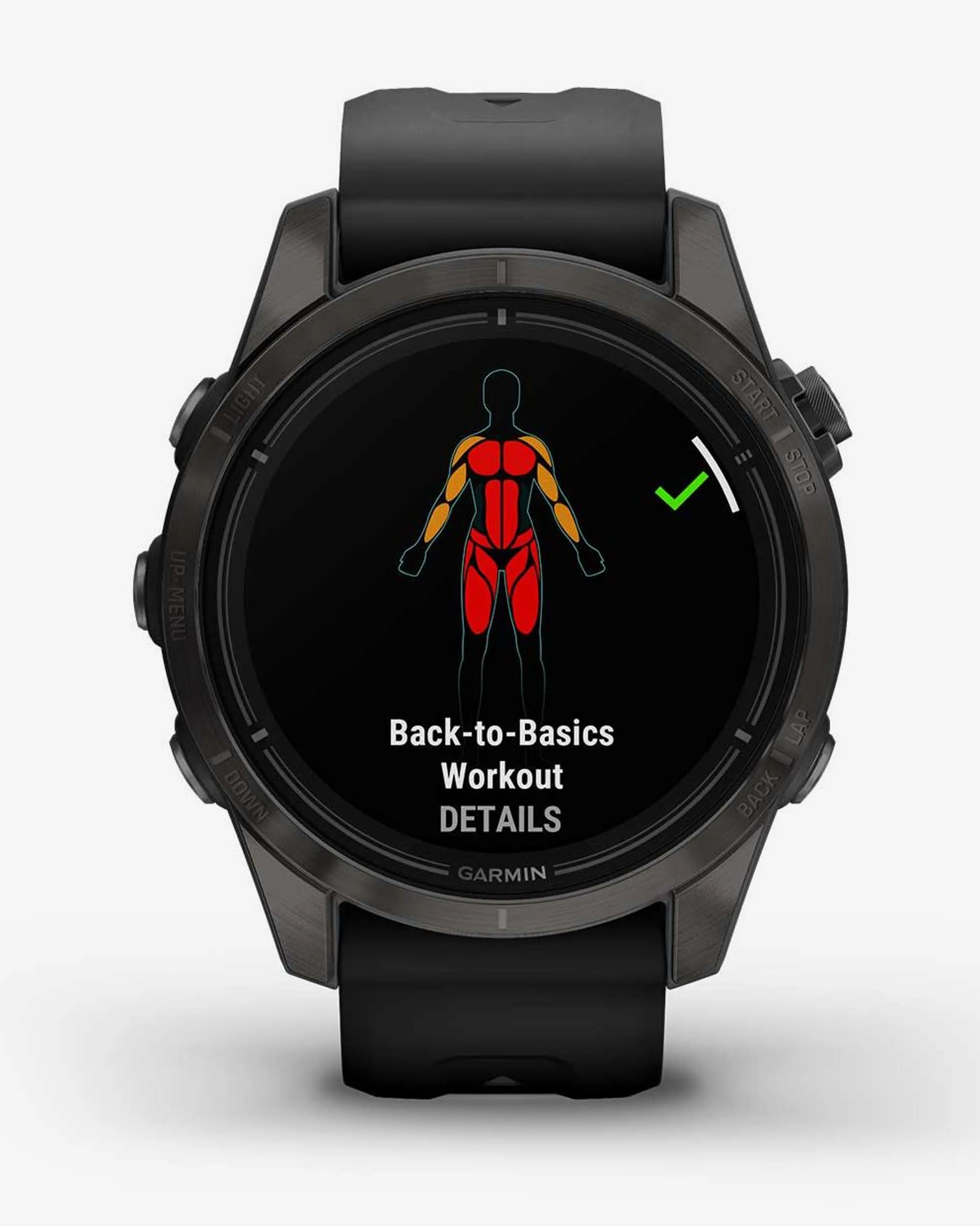 Bracelete Garmin EPIX 2 PRO Sapphire 42mm em titânio DLC cinzento carbono e preto
