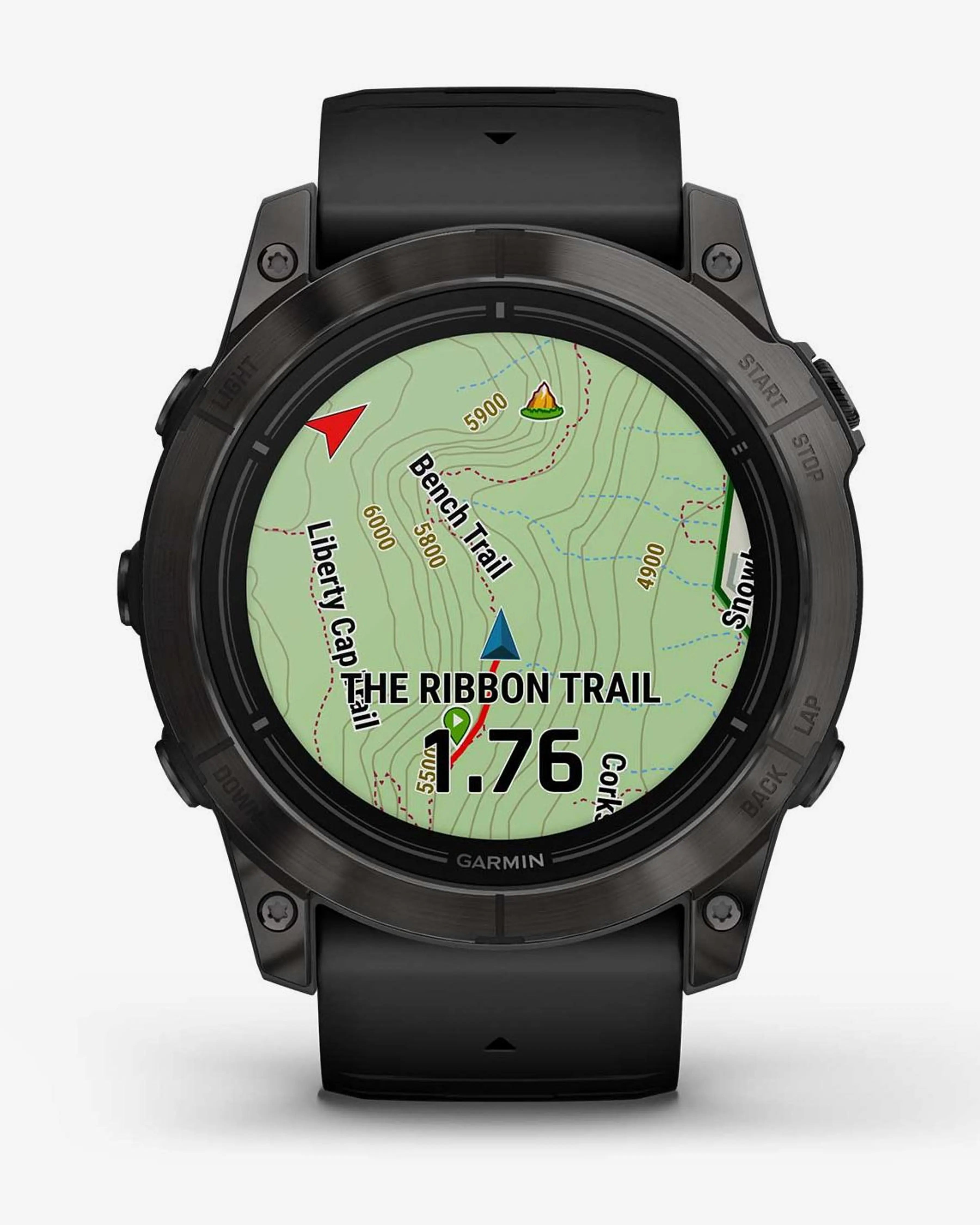 Bracelete Garmin EPIX 2 PRO Sapphire 51 mm em titânio DLC cinzento carbono e preto