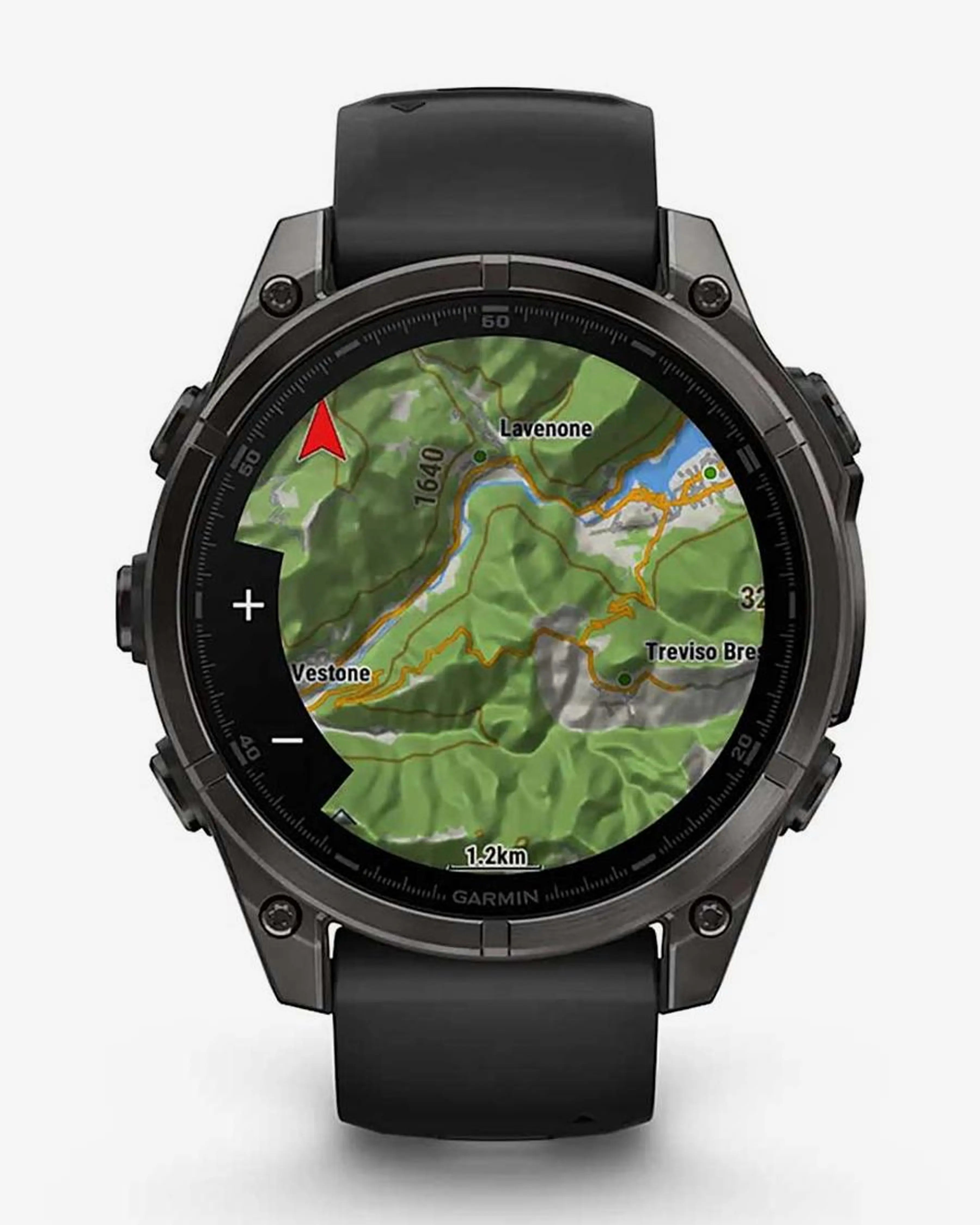 Bracelete preta e titânio com revestimento em cinza carbono para Garmin Fenix ​​​​8 AMOLED Sapphire 47mm
