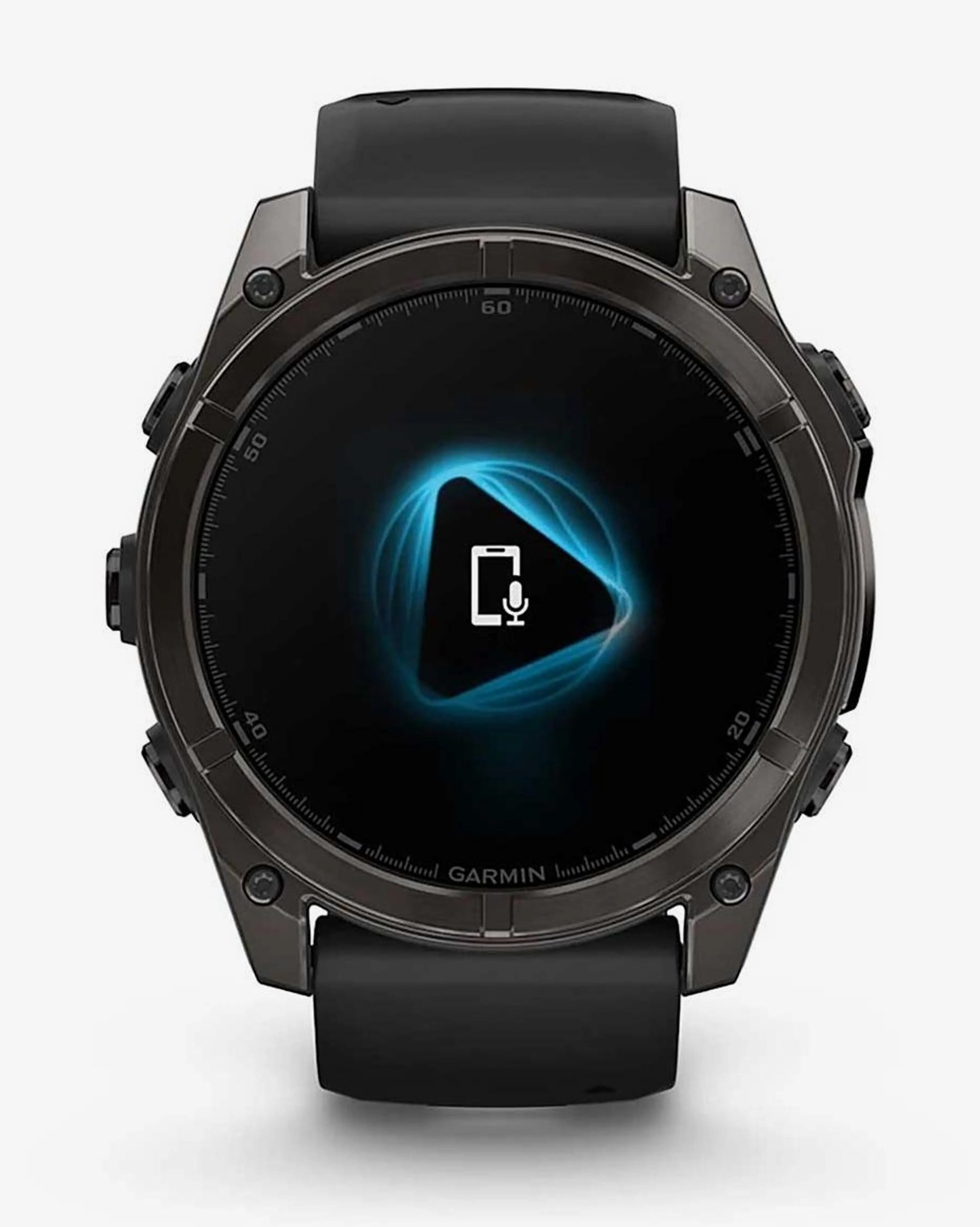 Bracelete Garmin Fenix ​​​​8 AMOLED Sapphire 51mm em titânio, cinzento carbono e preto