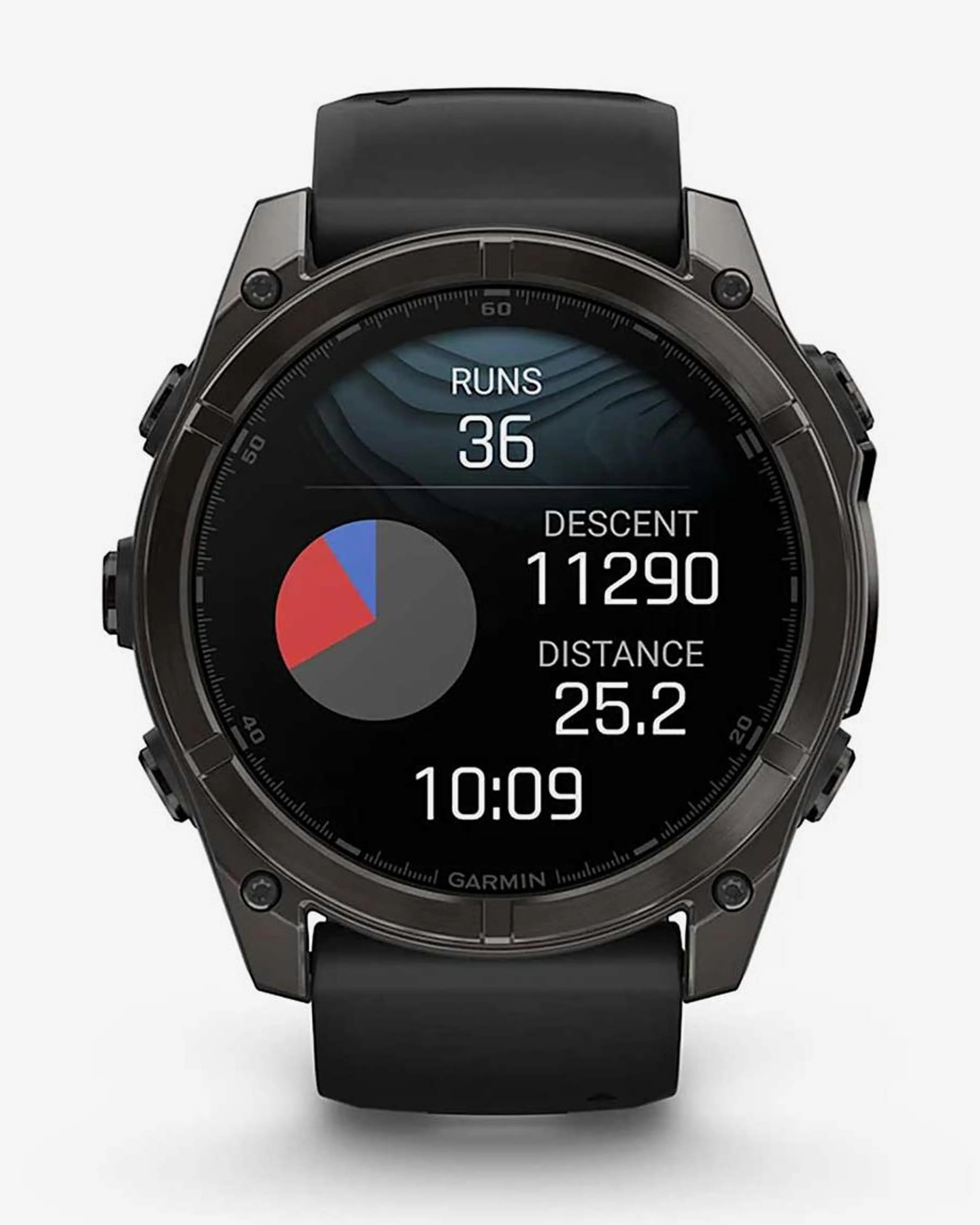 Bracelete Garmin Fenix ​​​​8 AMOLED Sapphire 51mm em titânio, cinzento carbono e preto