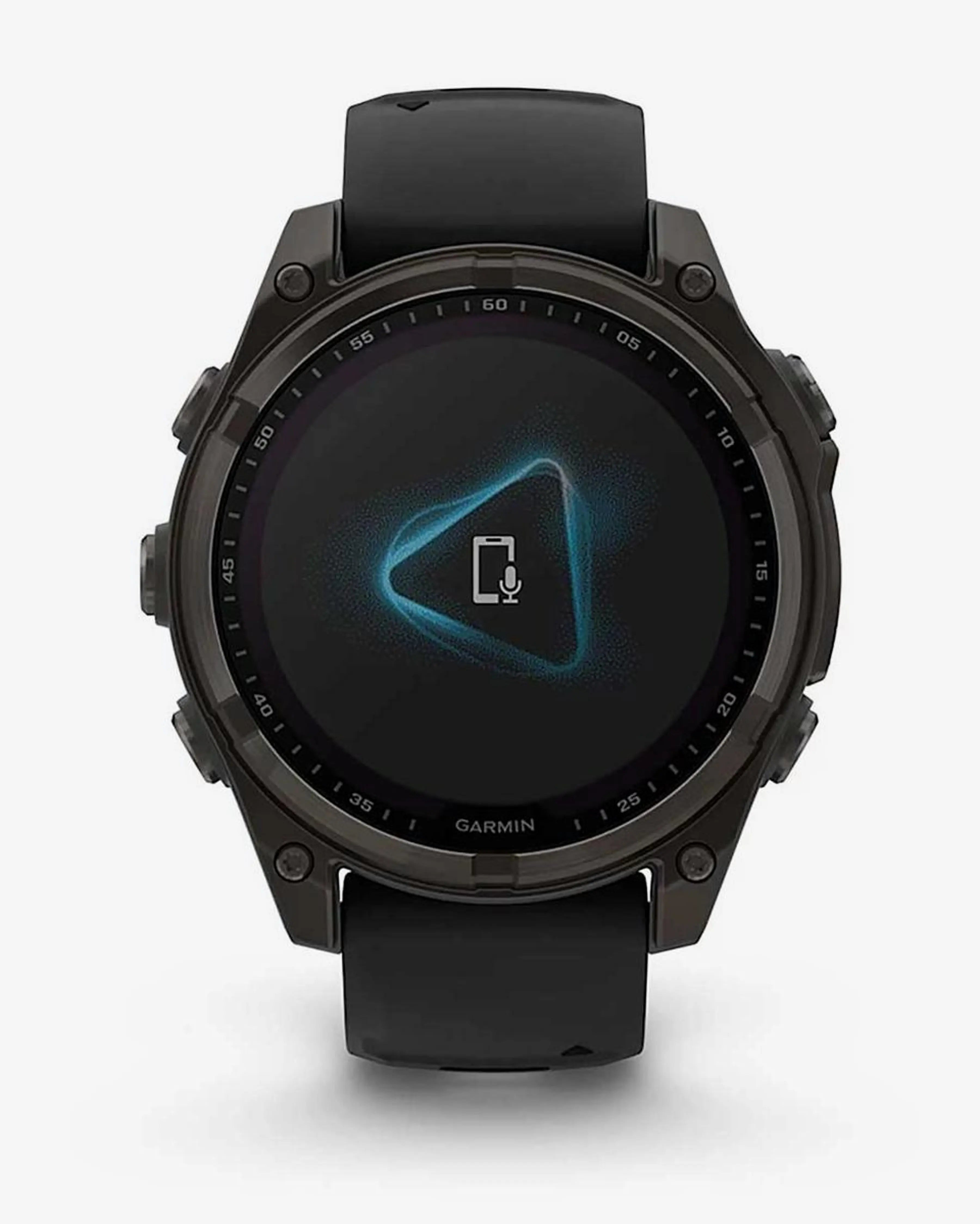 Bracelete Garmin Fenix ​​​​8 Sapphire Solar 47mm em titânio, cinzento carbono e preto
