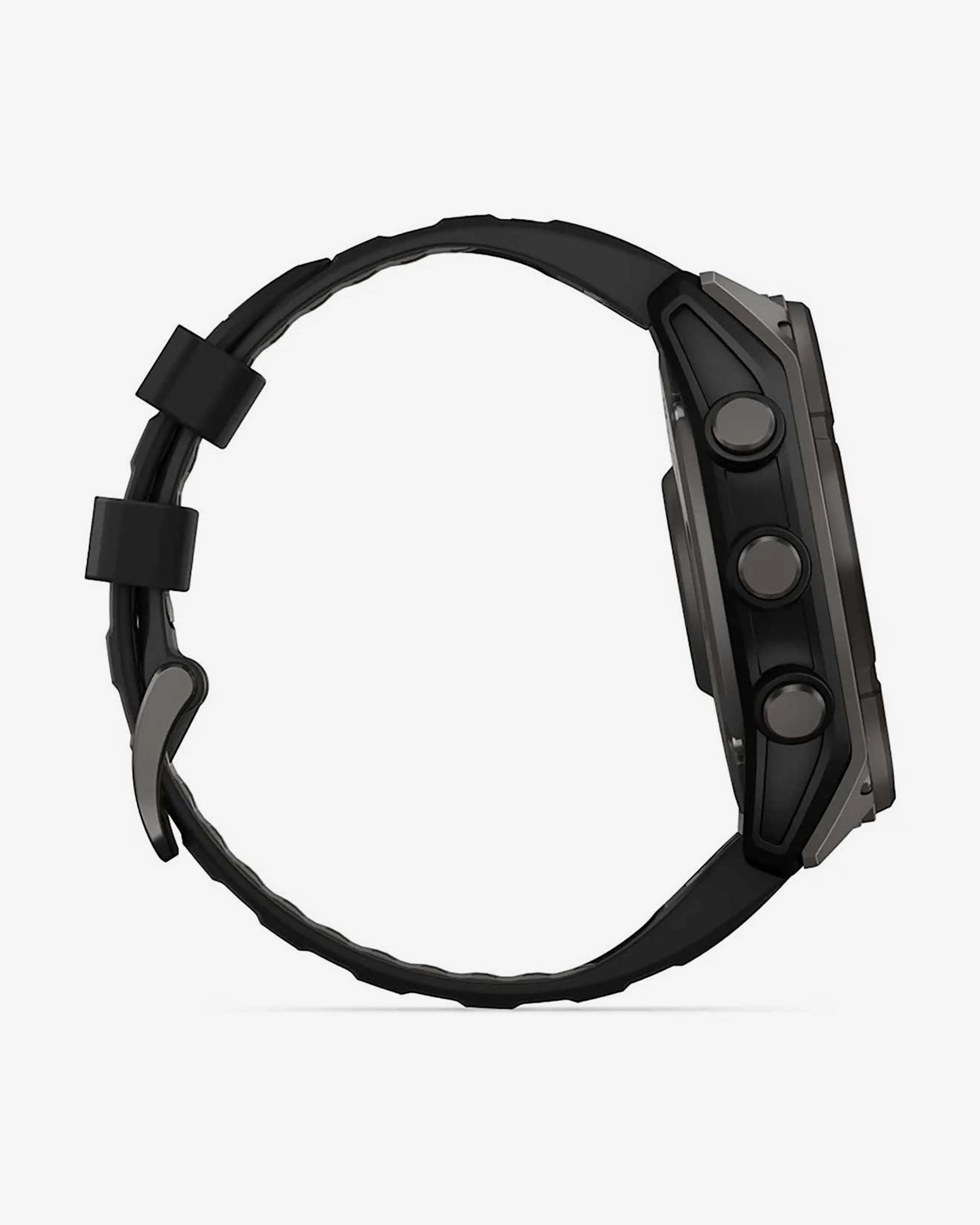 Bracelete Garmin Fenix ​​​​8 Sapphire Solar 51mm em titânio, cinzento carbono e preto