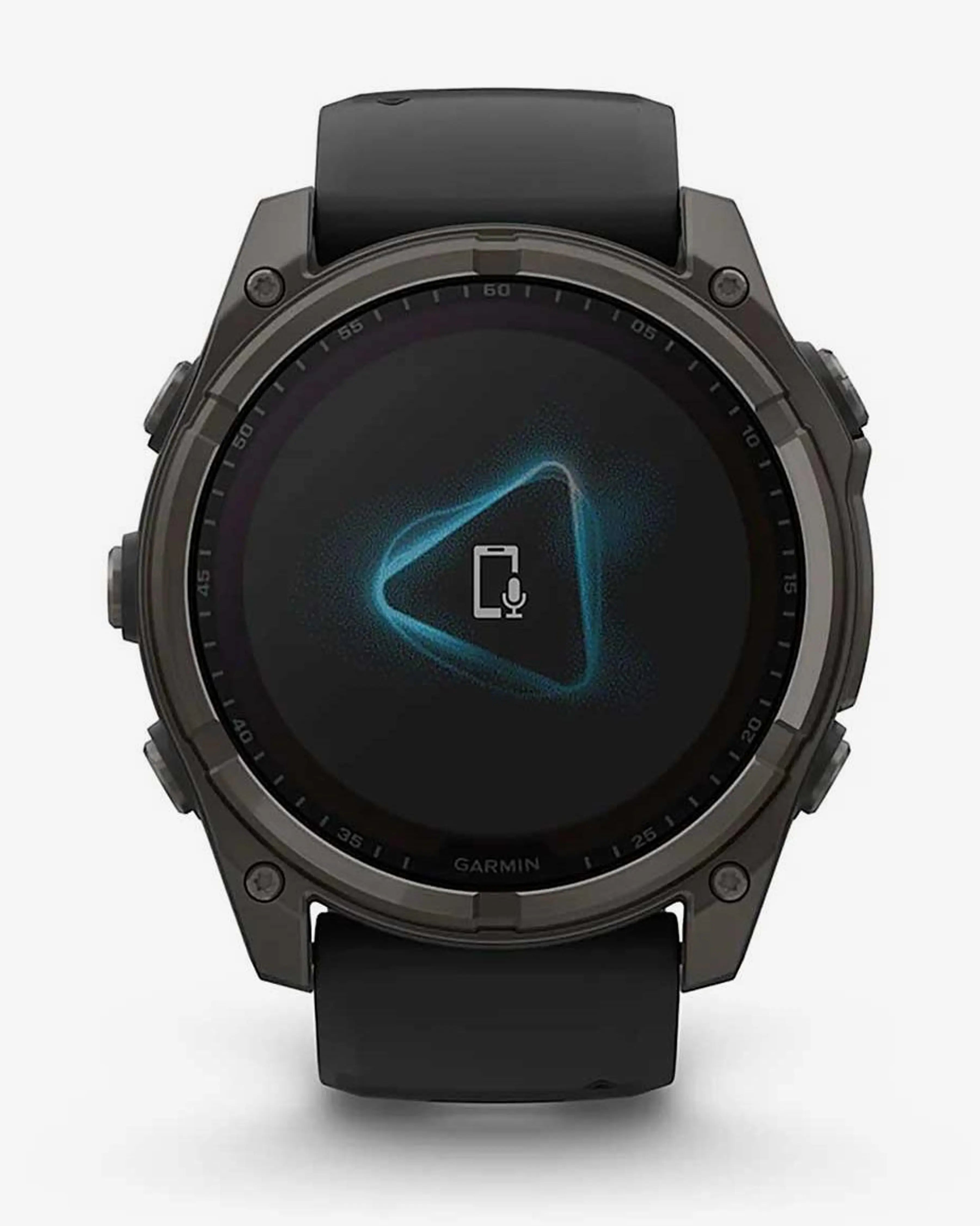 Bracelete Garmin Fenix ​​​​8 Sapphire Solar 51mm em titânio, cinzento carbono e preto