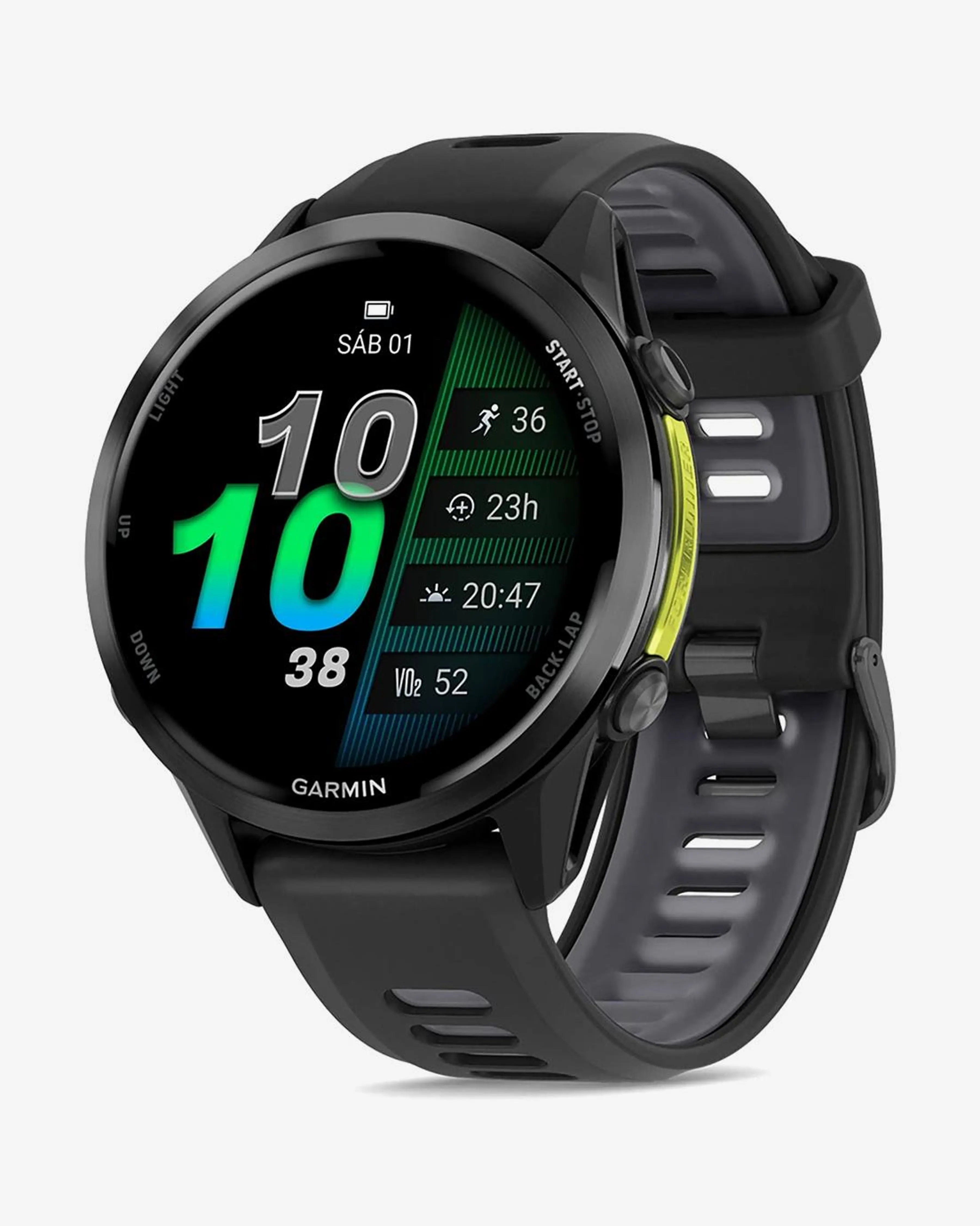 Pulseira preta cinzento escuro para Garmin Forerunner 970