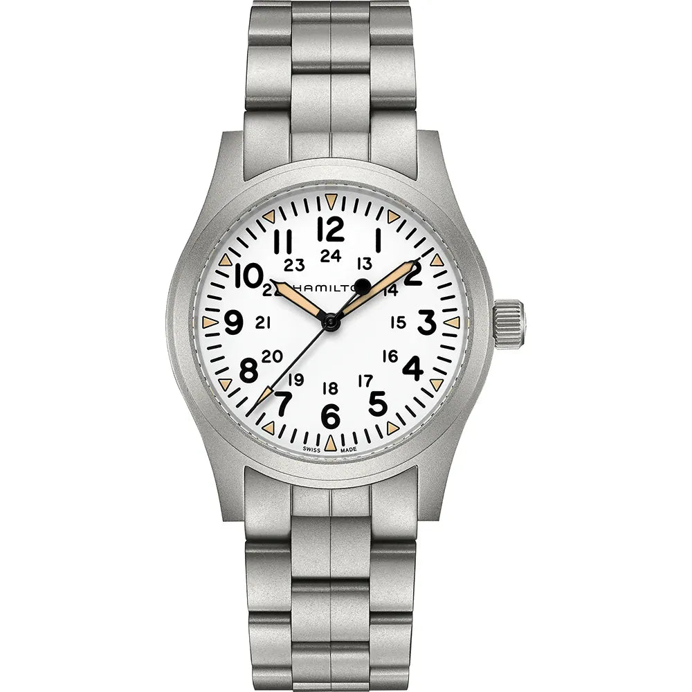 Relógio mecânico Hamilton Khaki Field H69529113 caqui 
