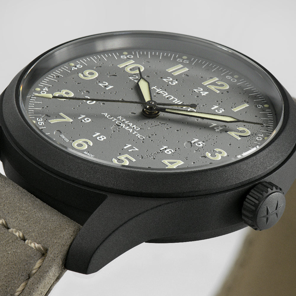 Relógio Hamilton Khaki Field H70215880 em Titânio Caqui 