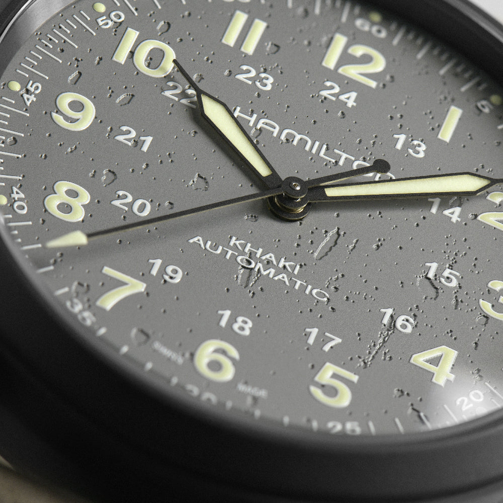 Relógio Hamilton Khaki Field H70215880 em Titânio Caqui 