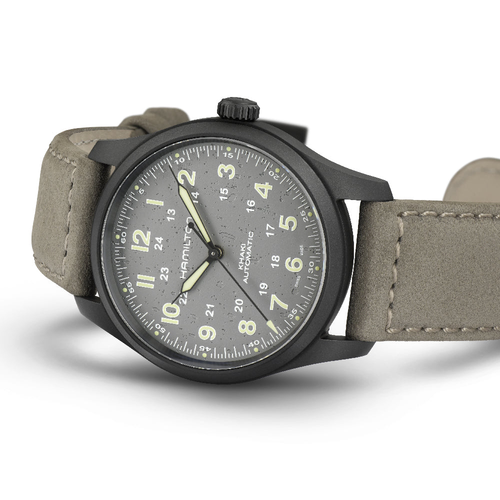 Relógio Hamilton Khaki Field H70215880 em Titânio Caqui 