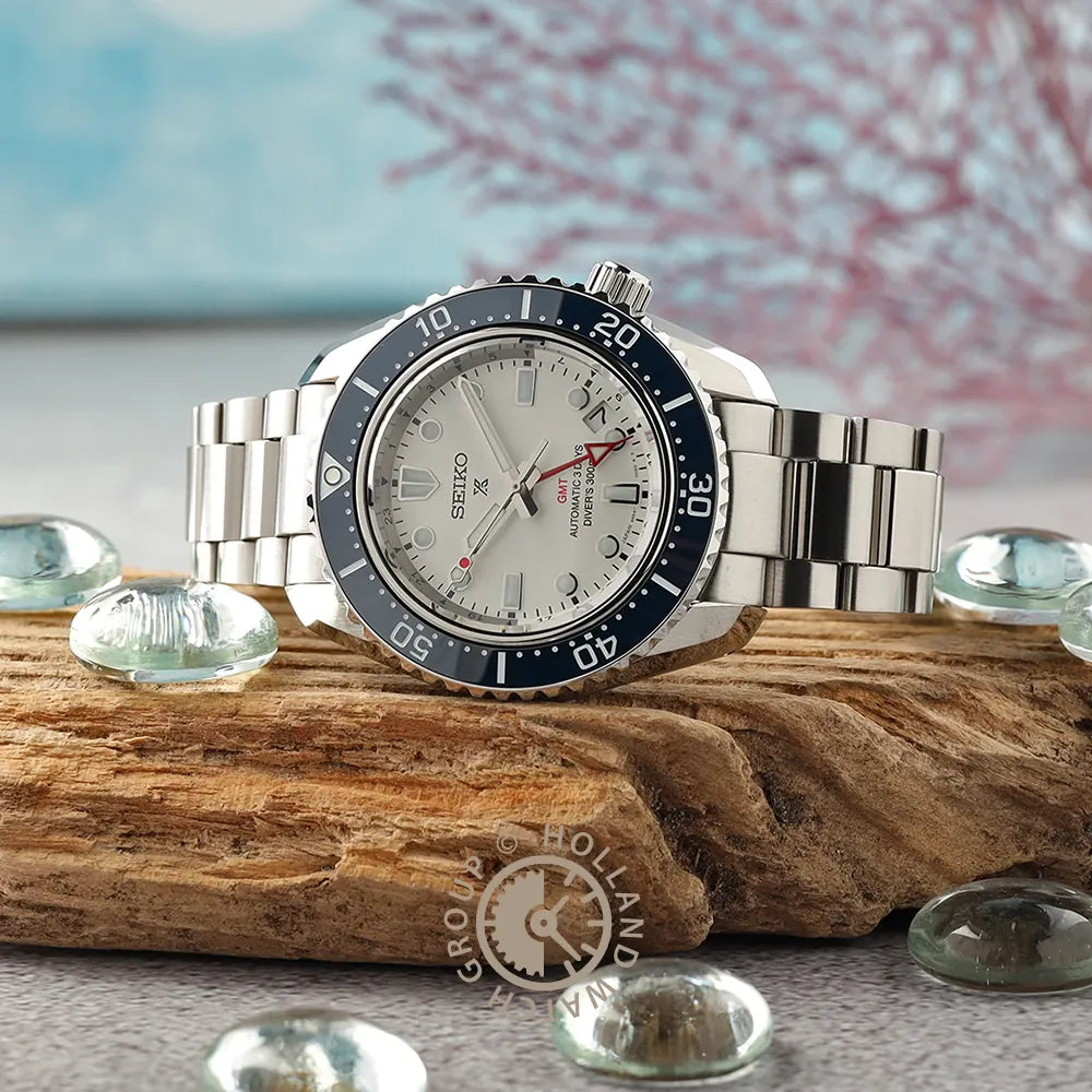 Relógio Seiko Sea SPB519J1 Prospex GMT de 60º Aniversário 